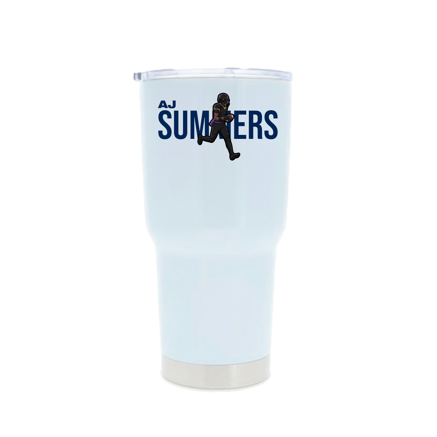 30oz Stainless Steel Tumbler — Player Name in White