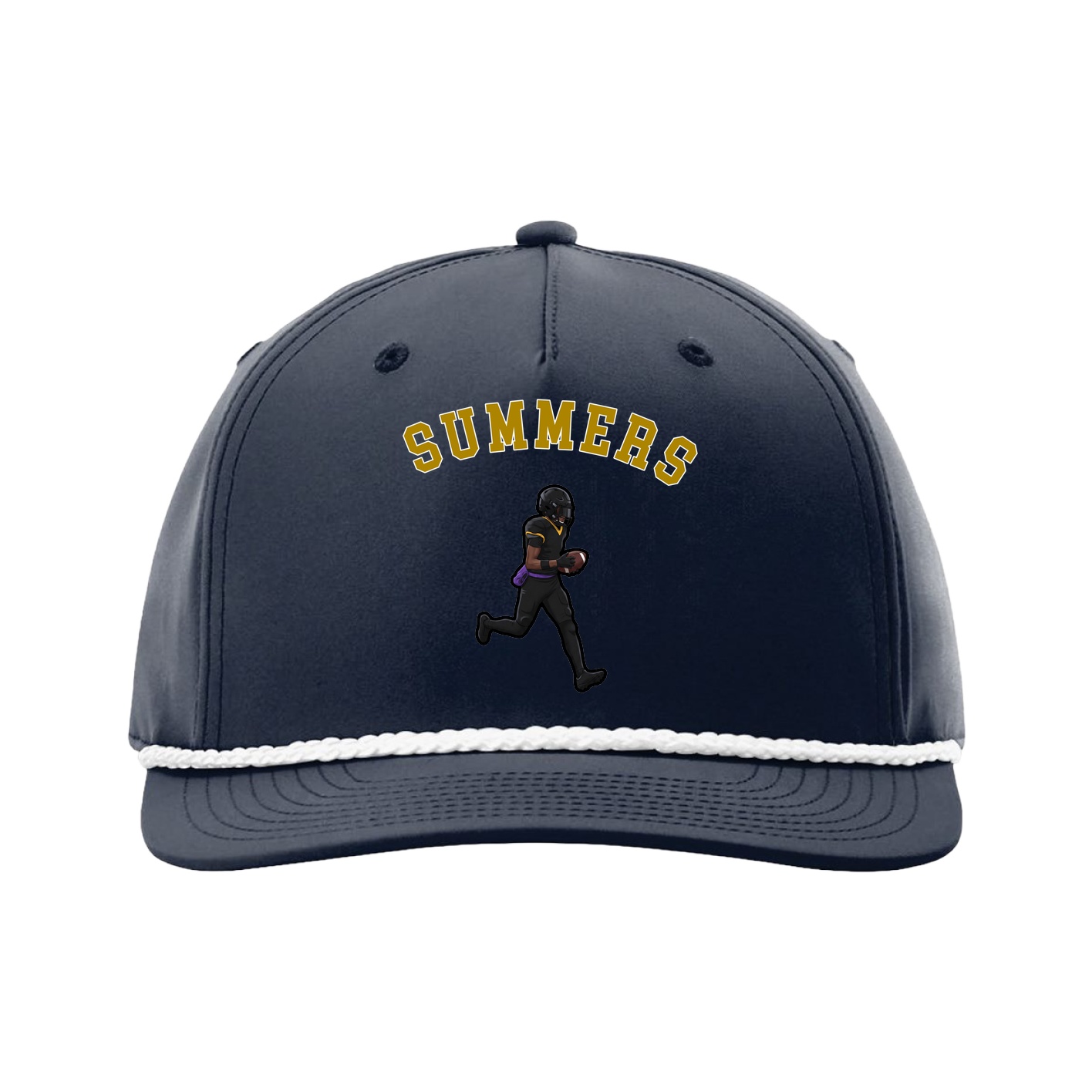 Five-Panel Classic Rope Cap — Shirsey Arch in Navy