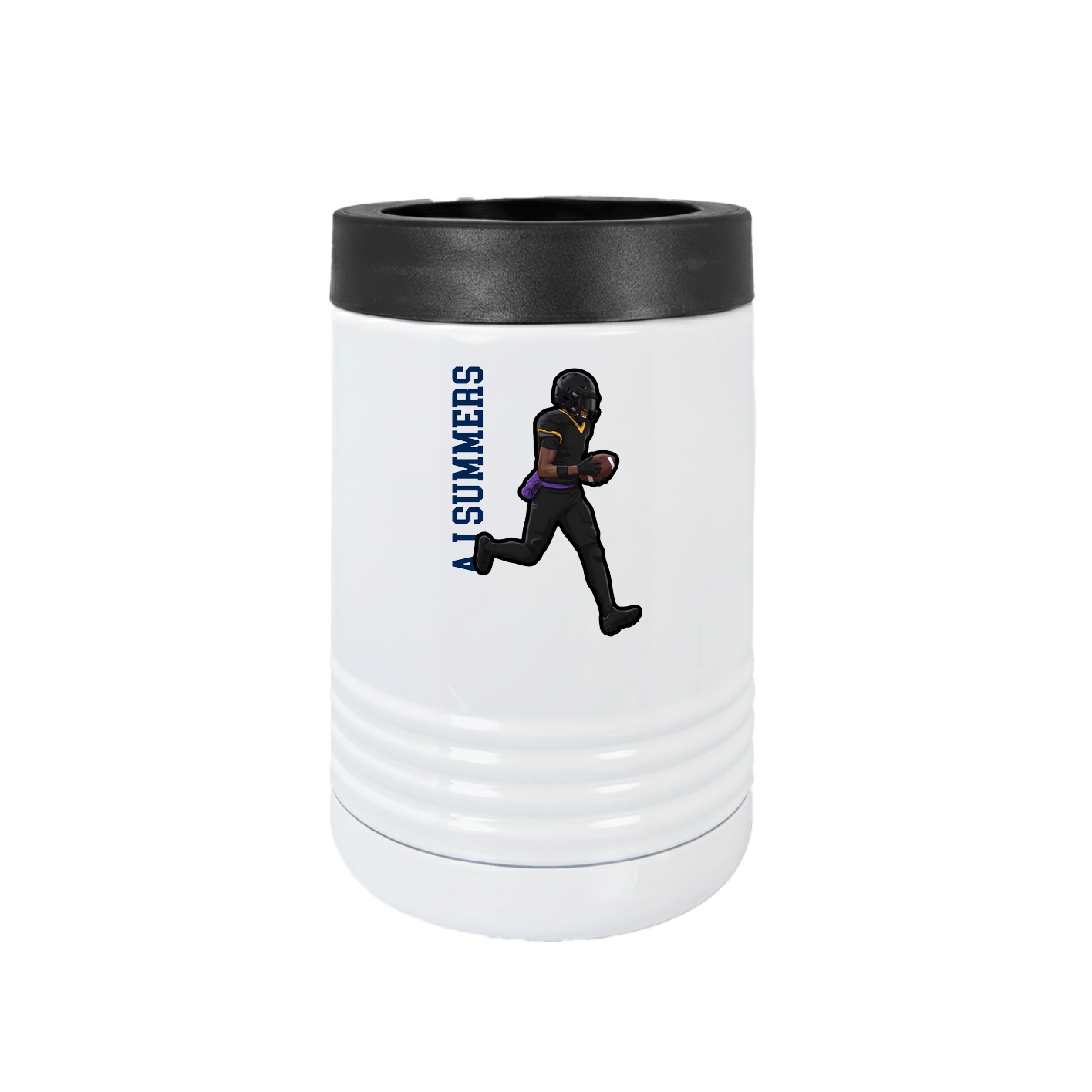 Beverage Holder — Name Vertical in White
