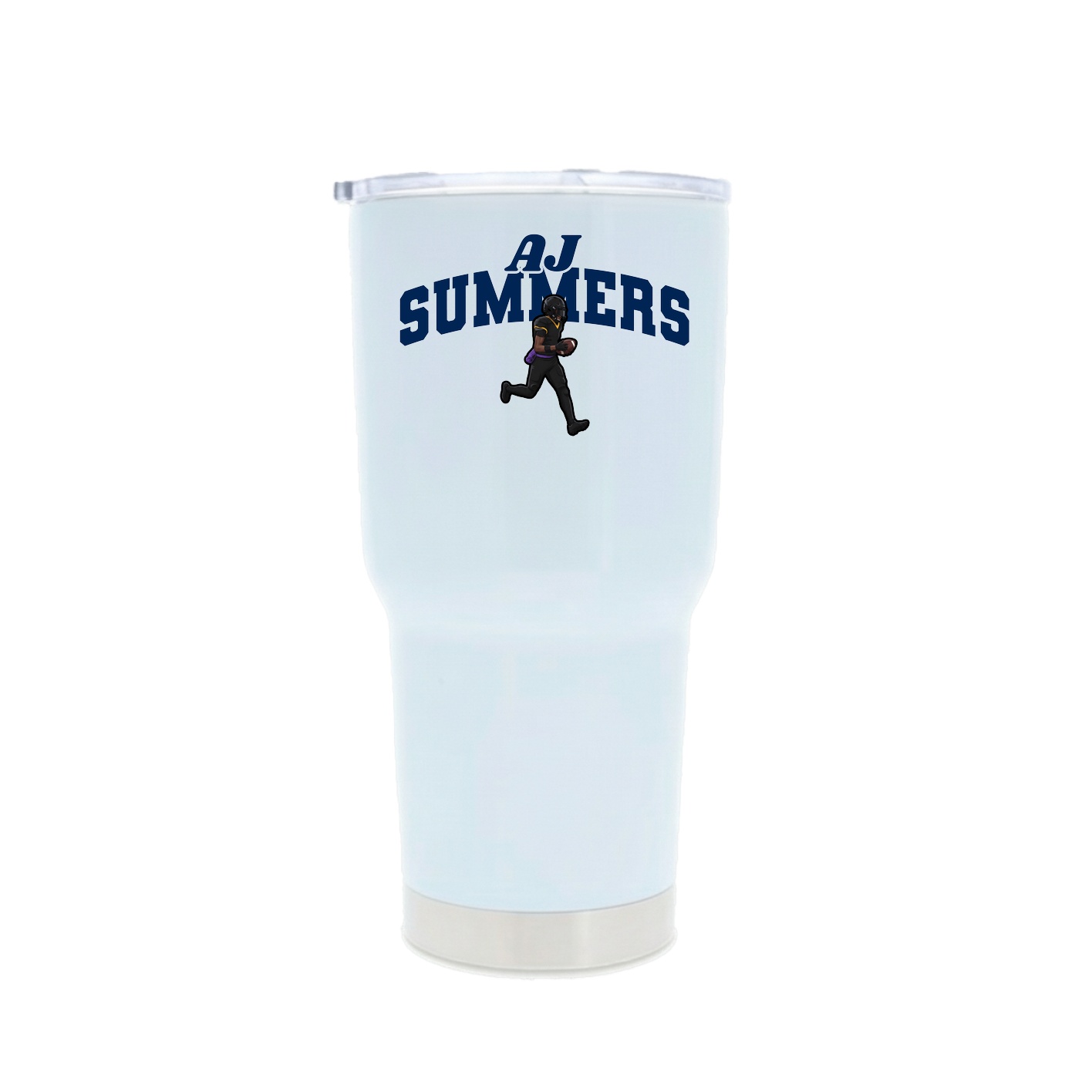 30oz Stainless Steel Tumbler — Signature Arch in White