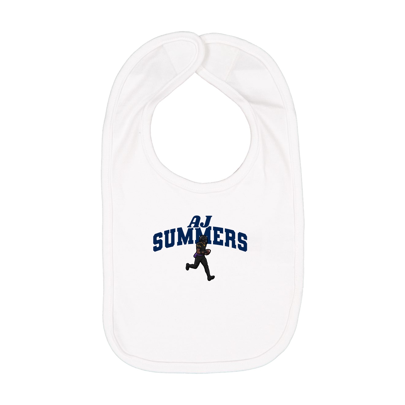 Infant Bib — Signature Arch in White