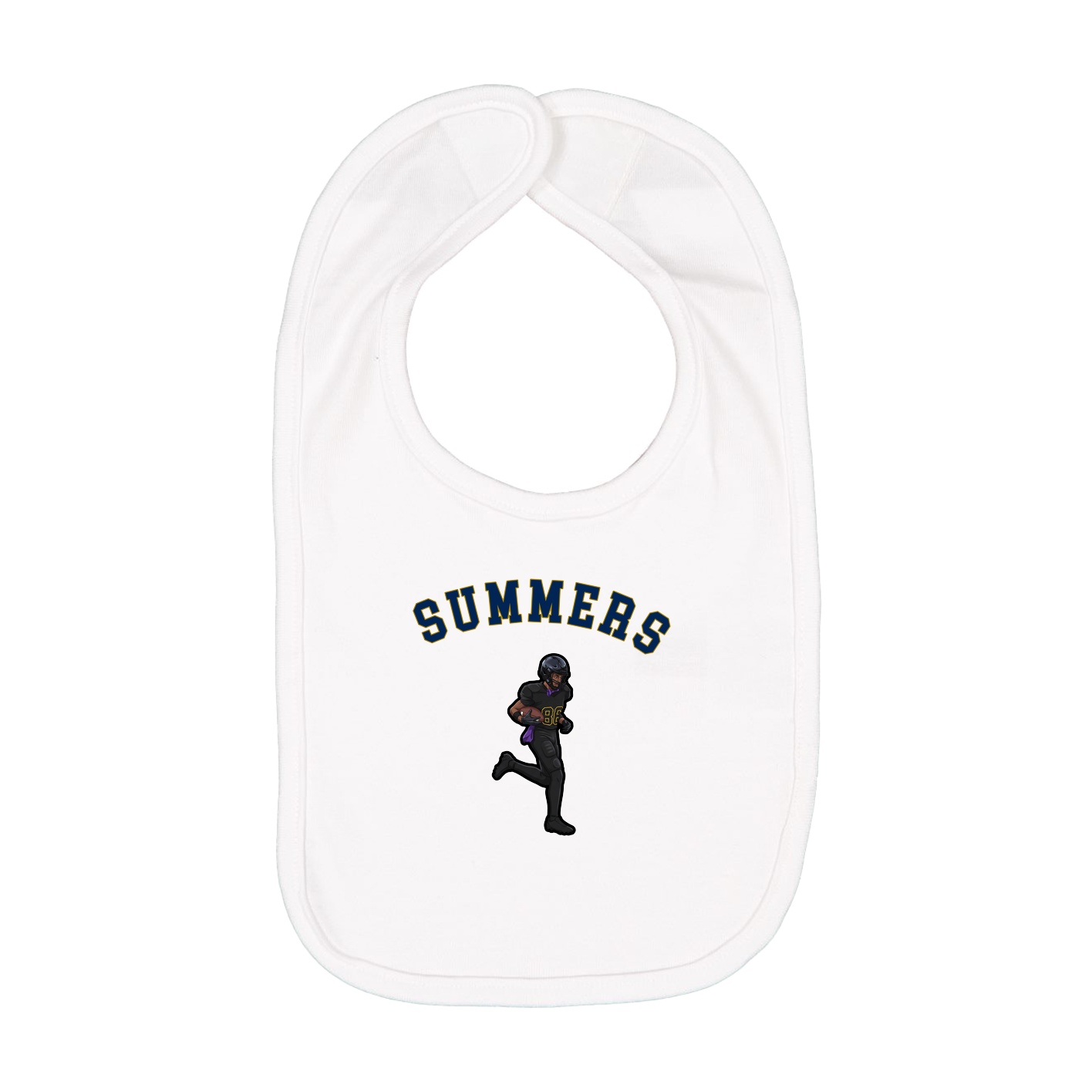 Infant Bib — Shirsey Arch in White