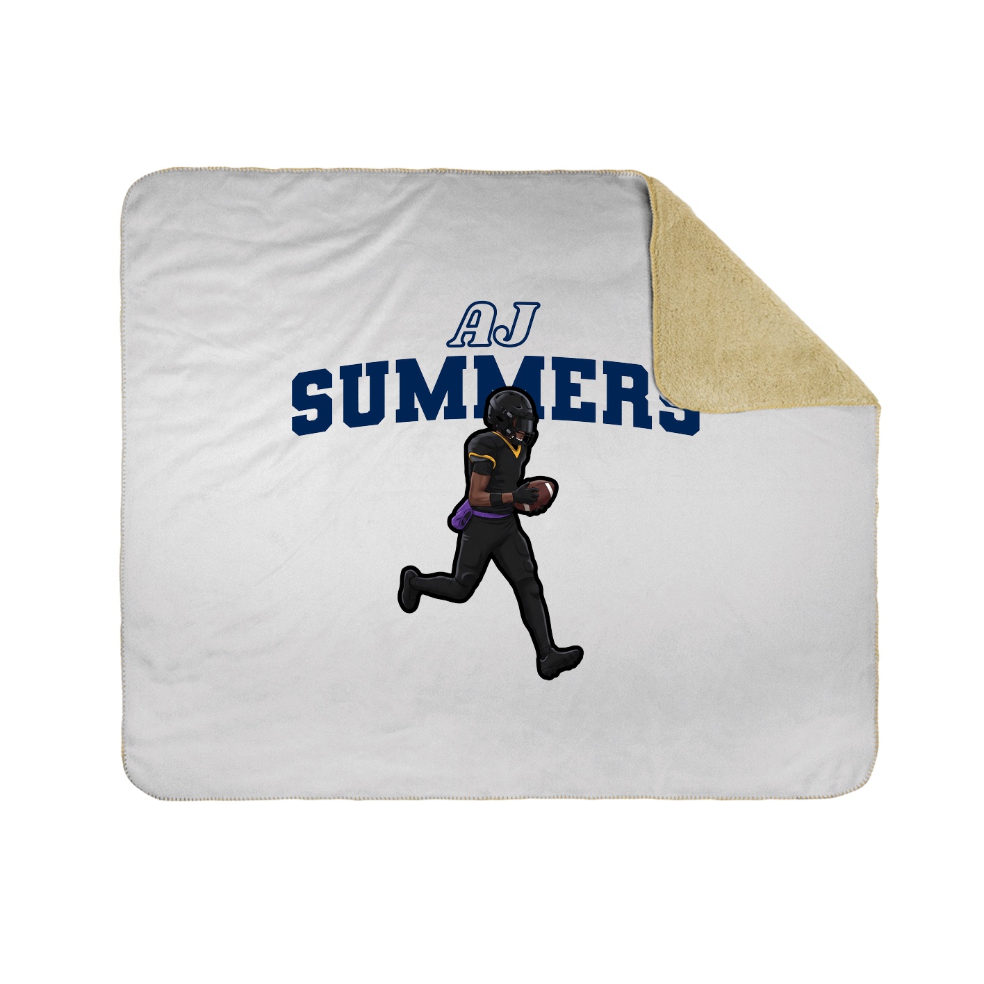 Throw Blanket — Name Arch in White