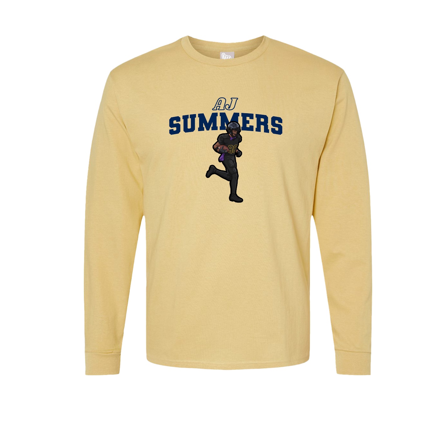 Long Sleeve Tee — Name Arch in Vegas Gold