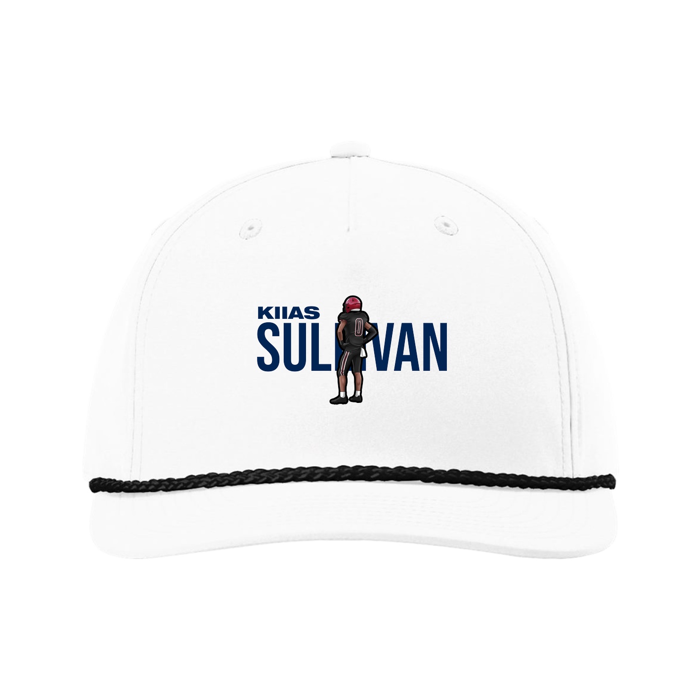 Five-Panel Classic Rope Cap — Player Name in White