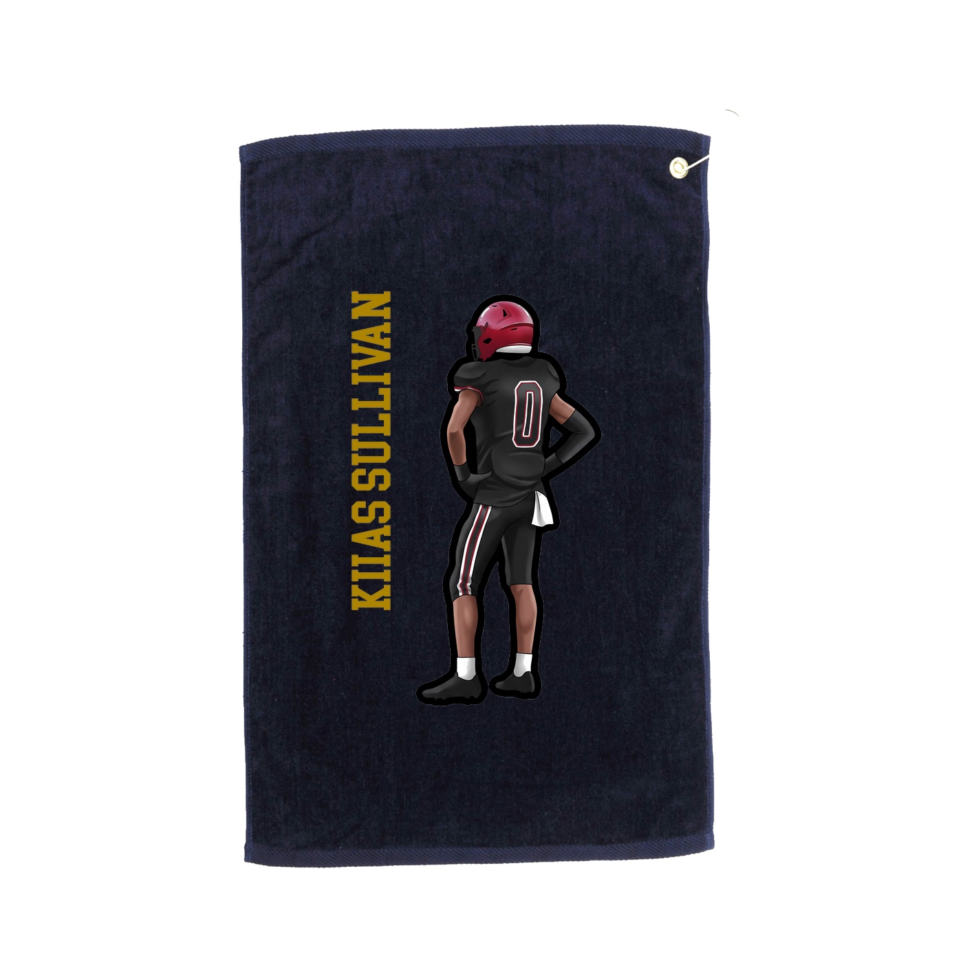 Golf Towel — Name Vertical in Navy