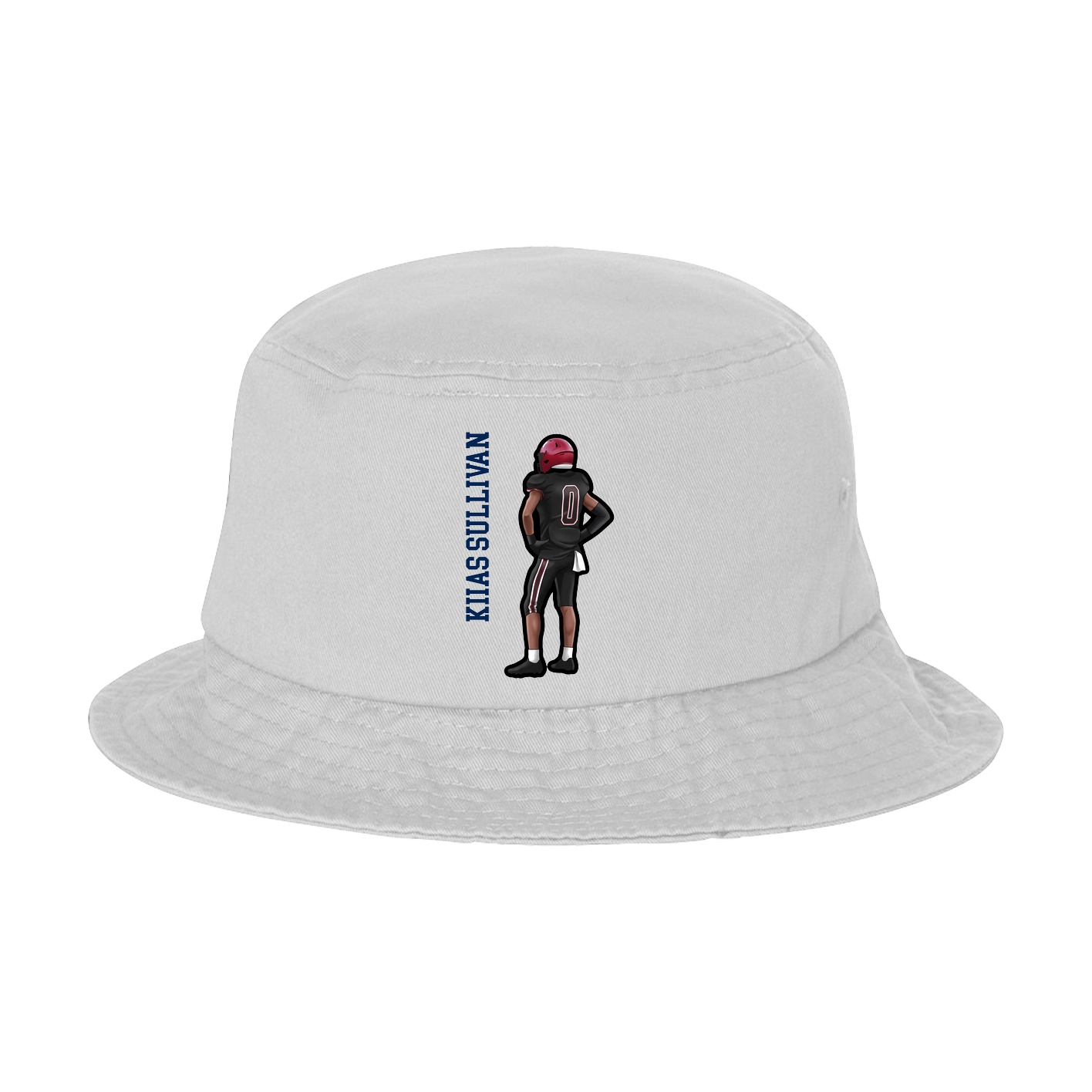 Bucket Cap — Name Vertical in White