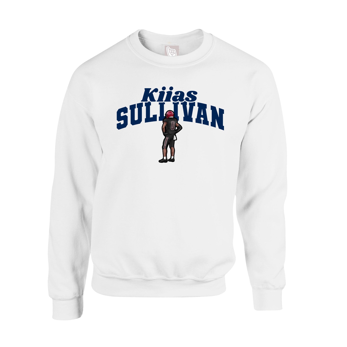 Fleece Crew — Signature Arch in White