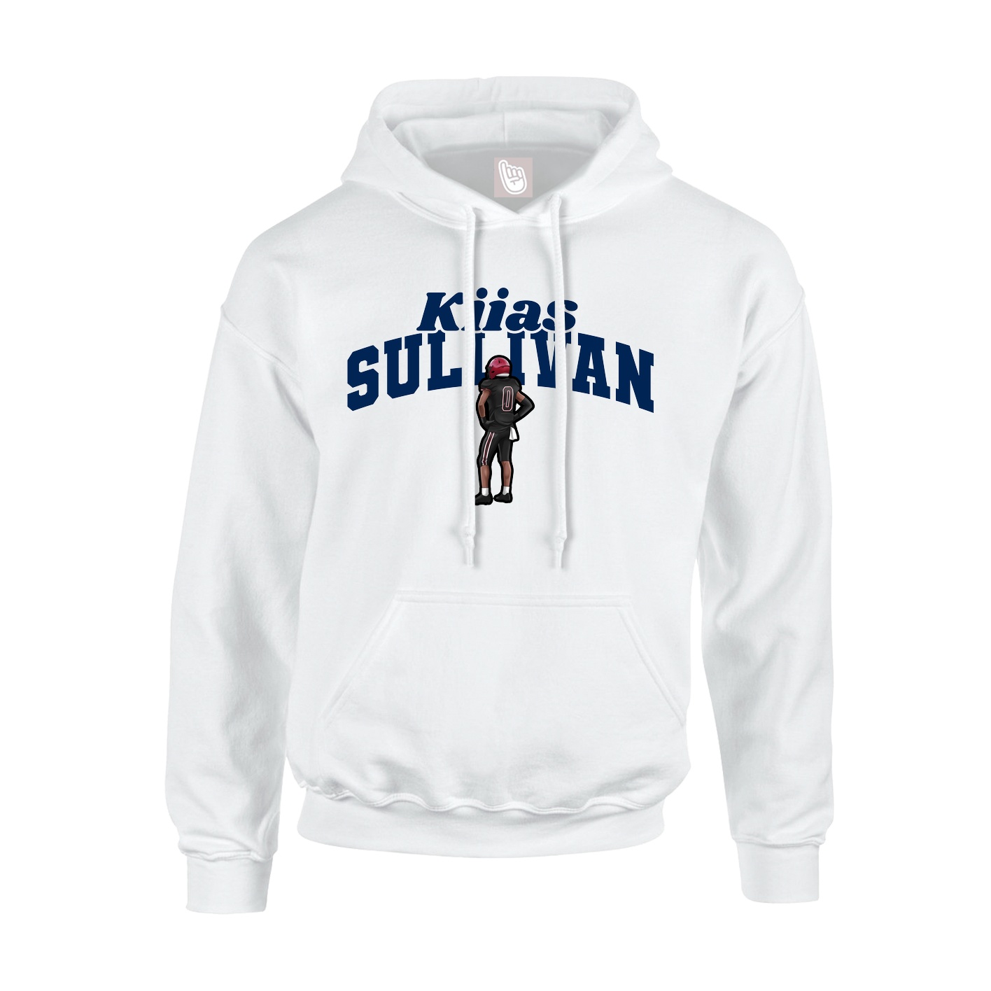 Youth Hoodie — Signature Arch in White
