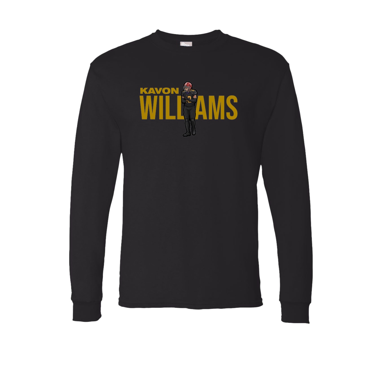 Long Sleeve Tee — Player Name in Black