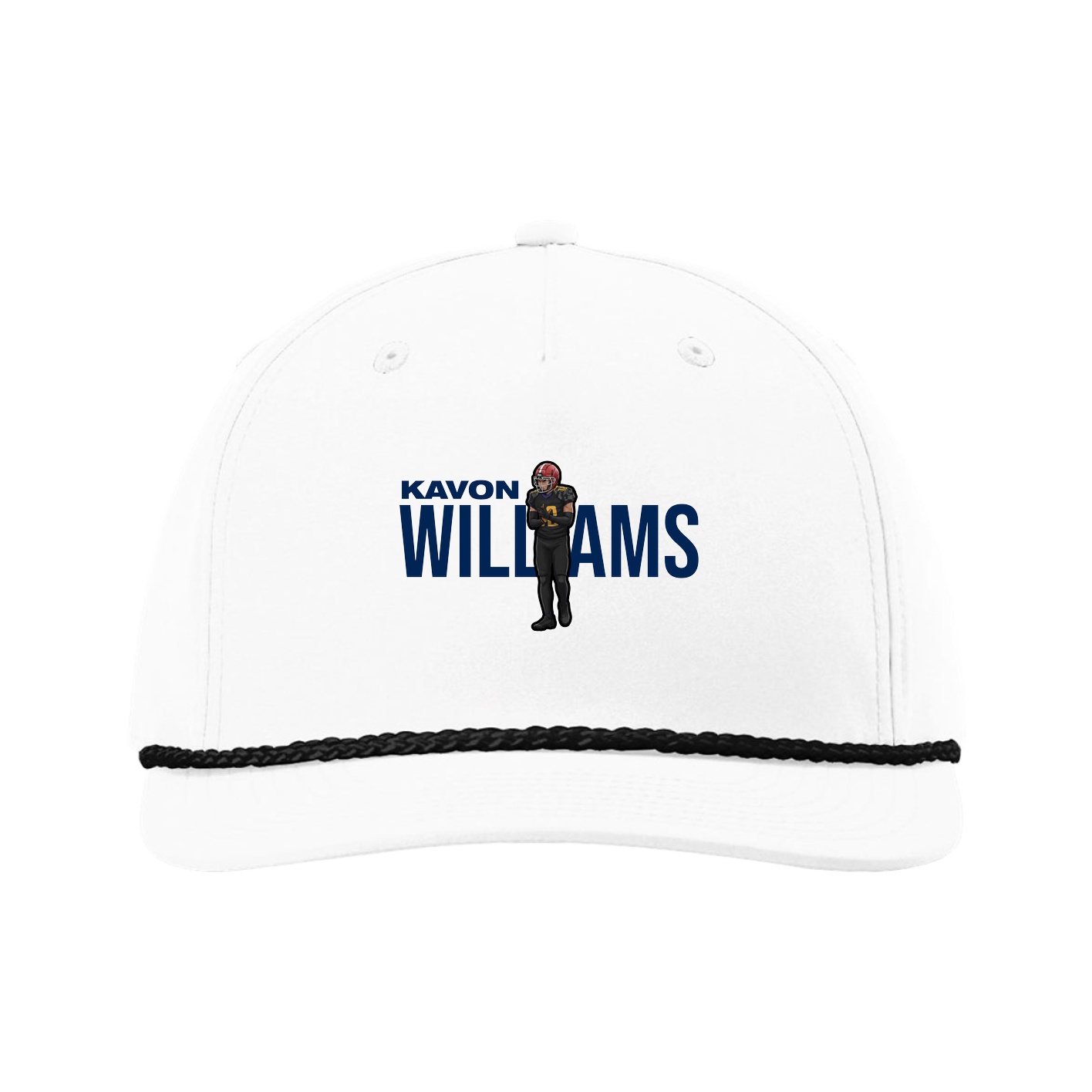 Five-Panel Classic Rope Cap — Player Name in White
