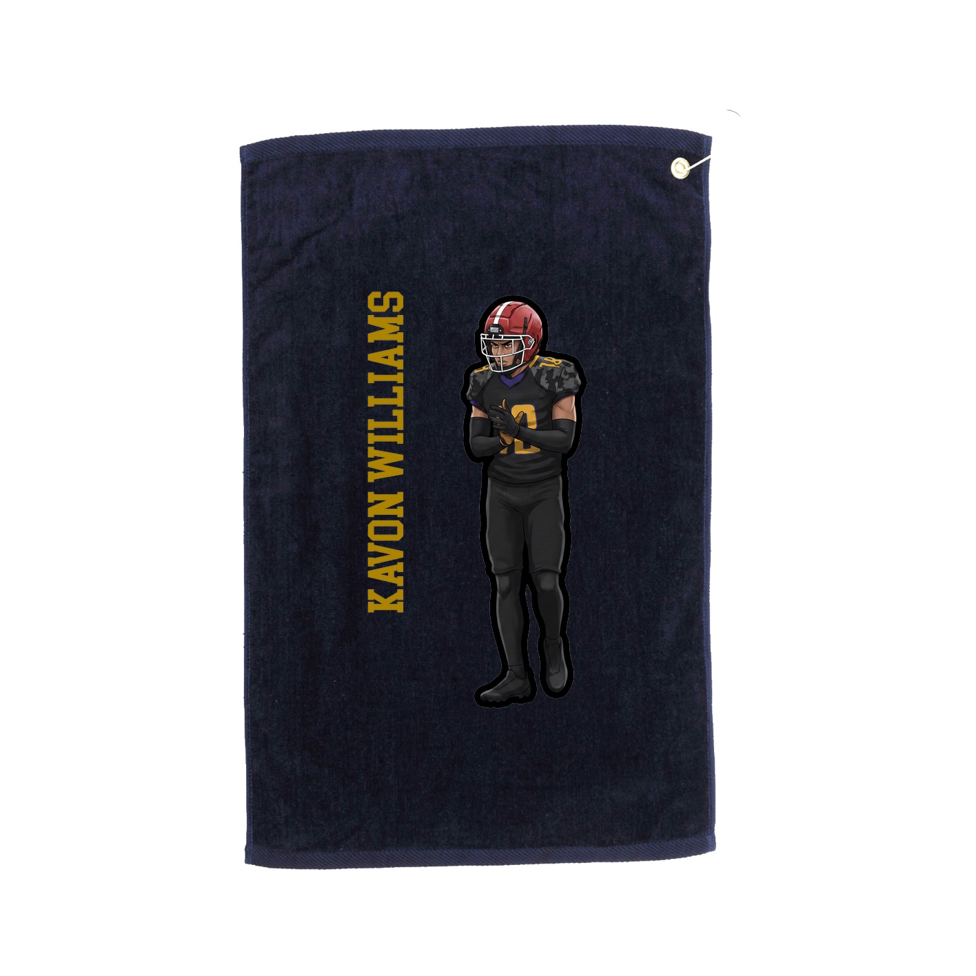 Golf Towel — Name Vertical in Navy