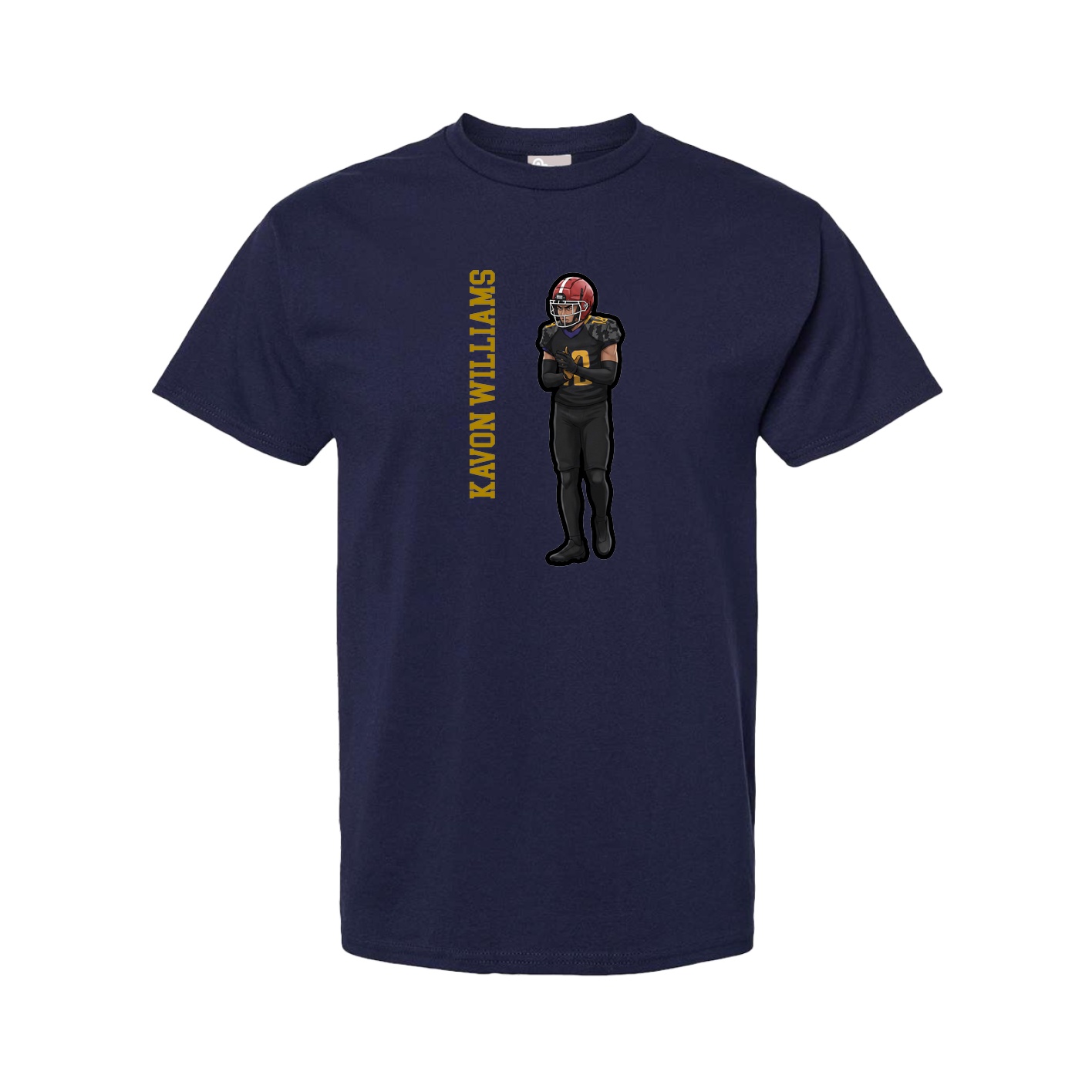 Tee — Name Vertical in Navy
