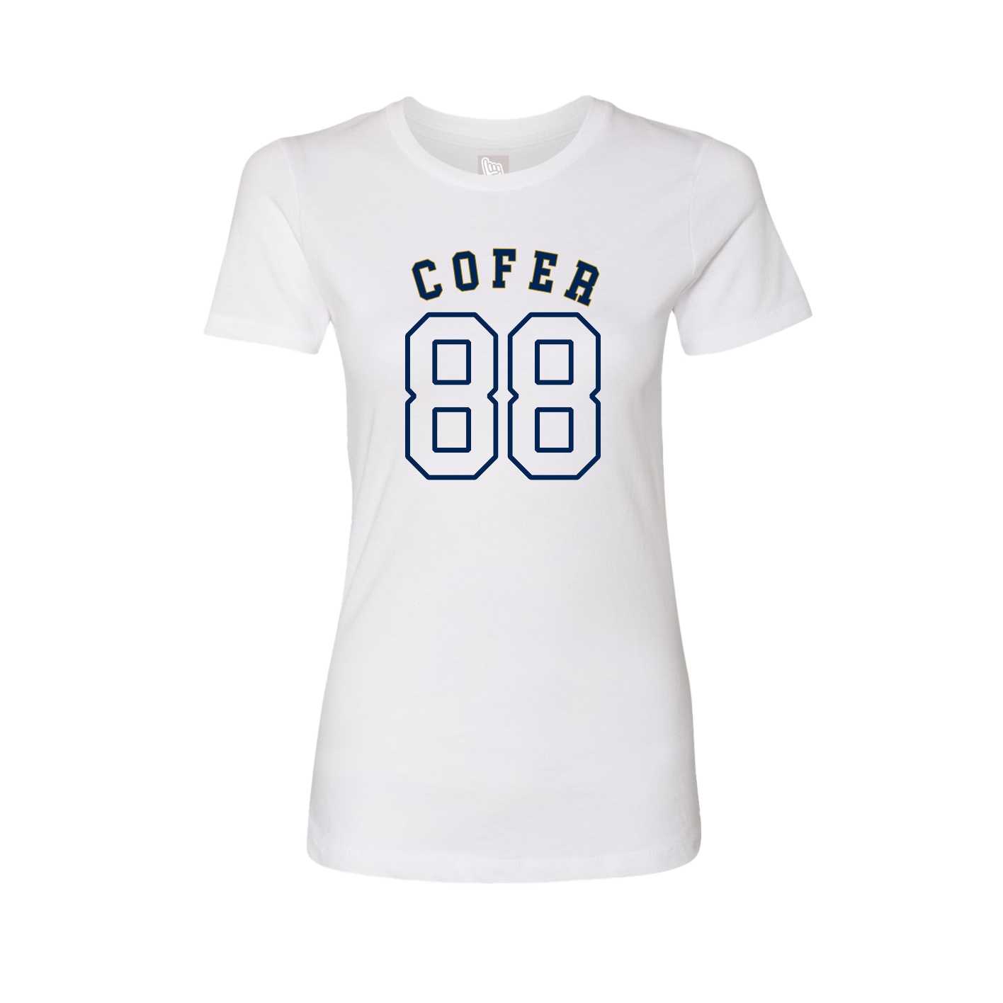 Fitted Women's Tee — Shirsey Arch in White
