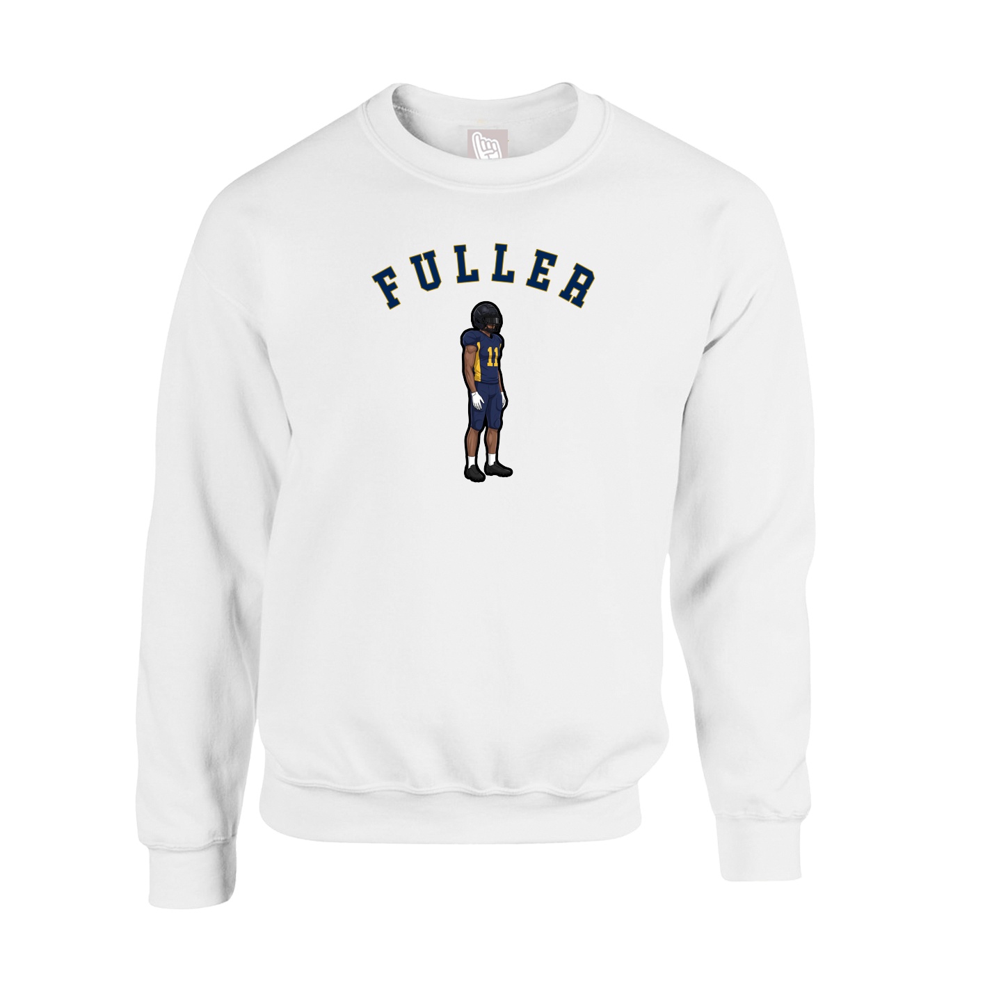 Fleece Crew — Shirsey Arch in White
