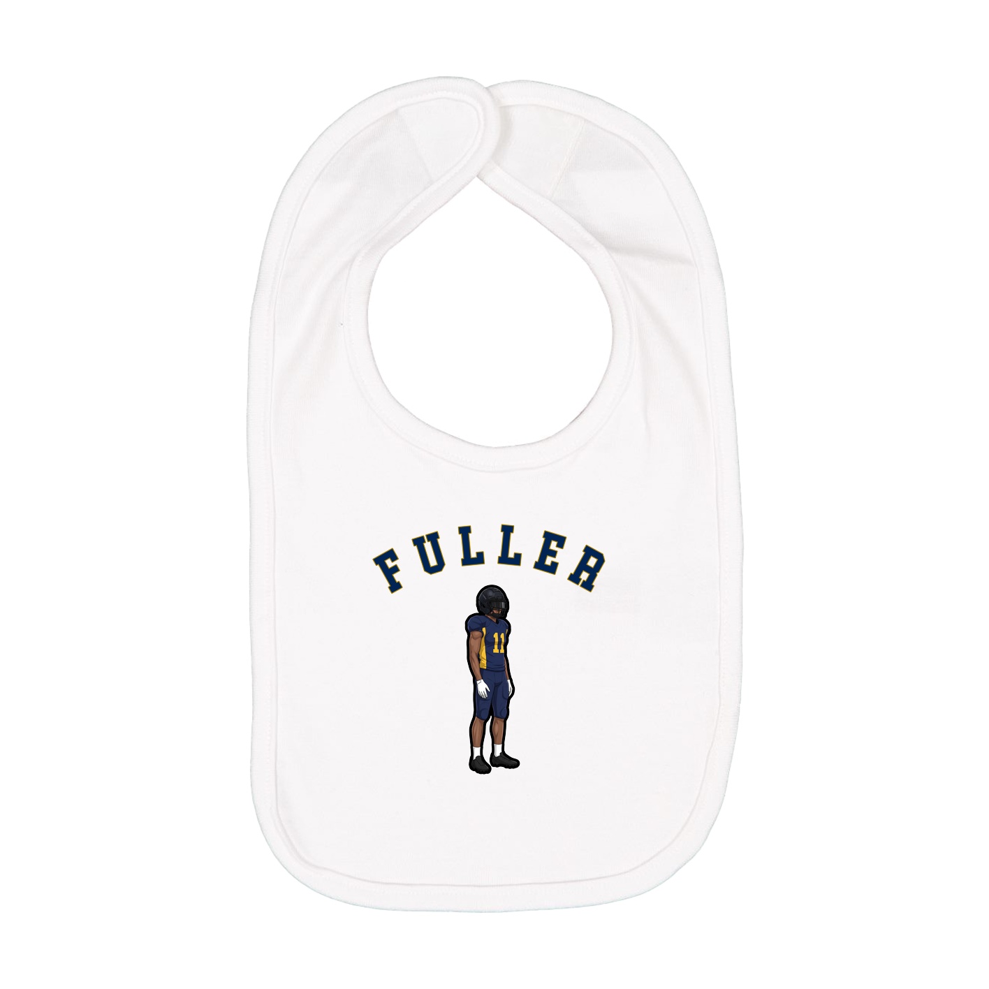 Infant Bib — Shirsey Arch in White