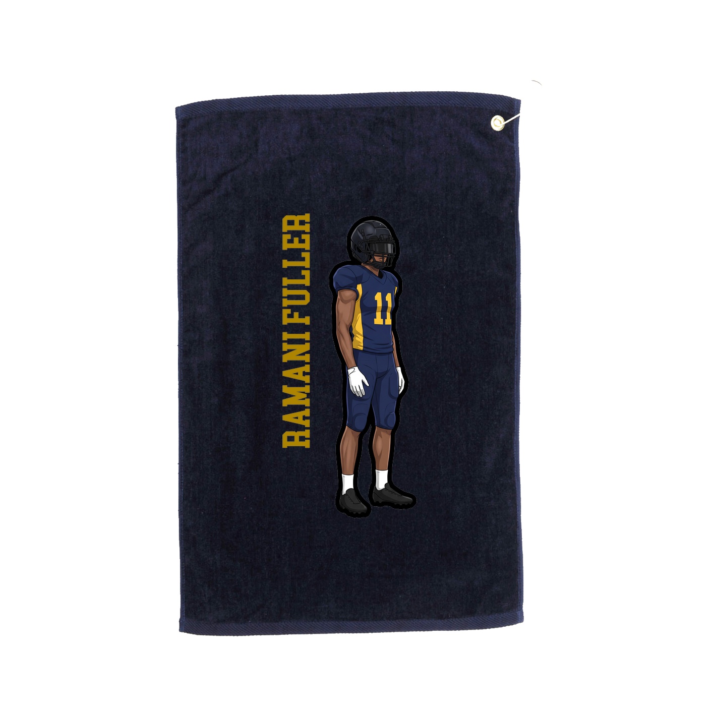 Golf Towel — Name Vertical in Navy