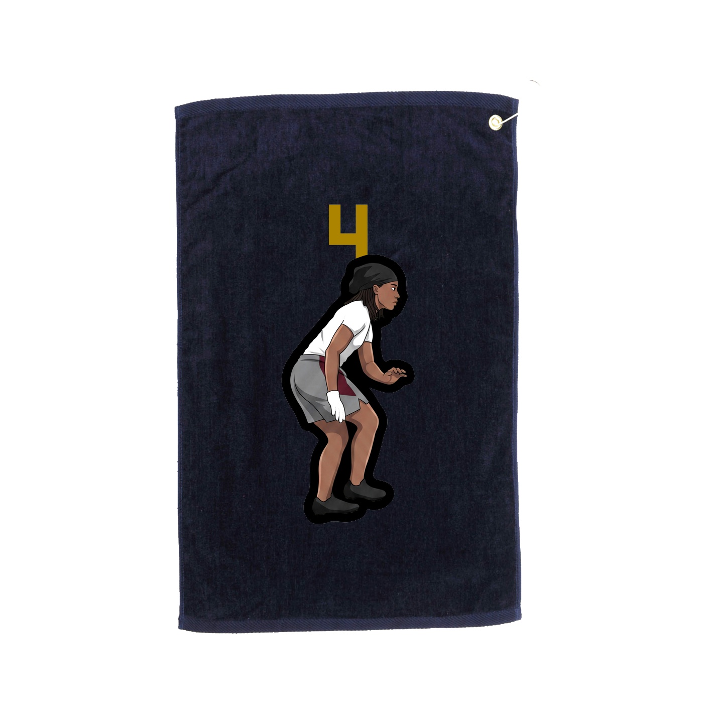 Golf Towel — Number Top in Navy