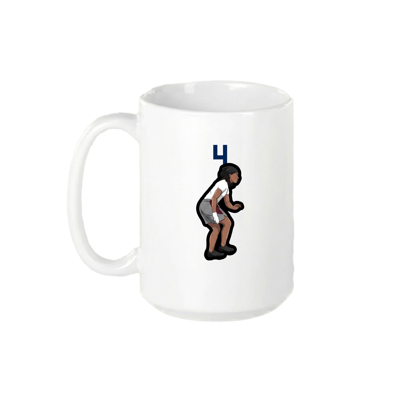 15oz Coffee Mug — Number Top in White