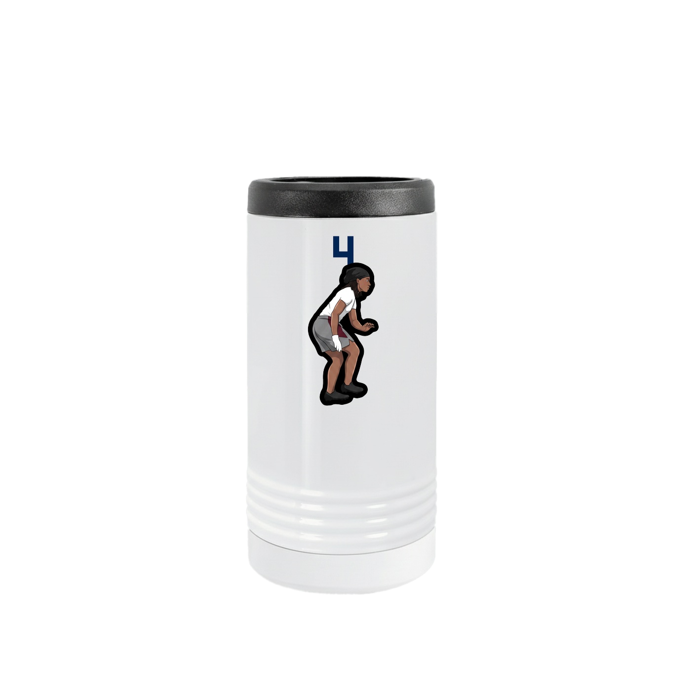 Slim Beverage Holder — Number Top in White