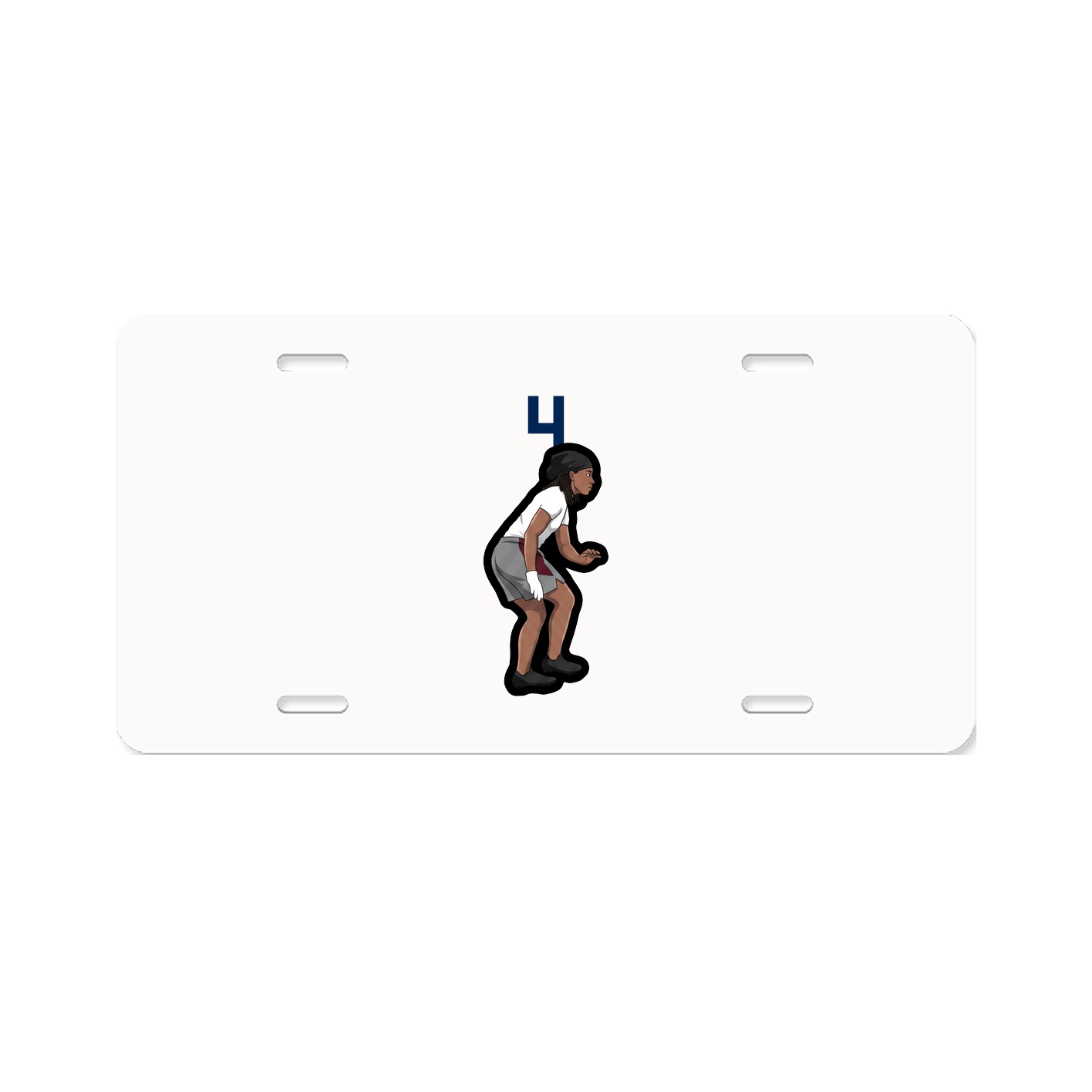 License Plate — Number Top in Classic