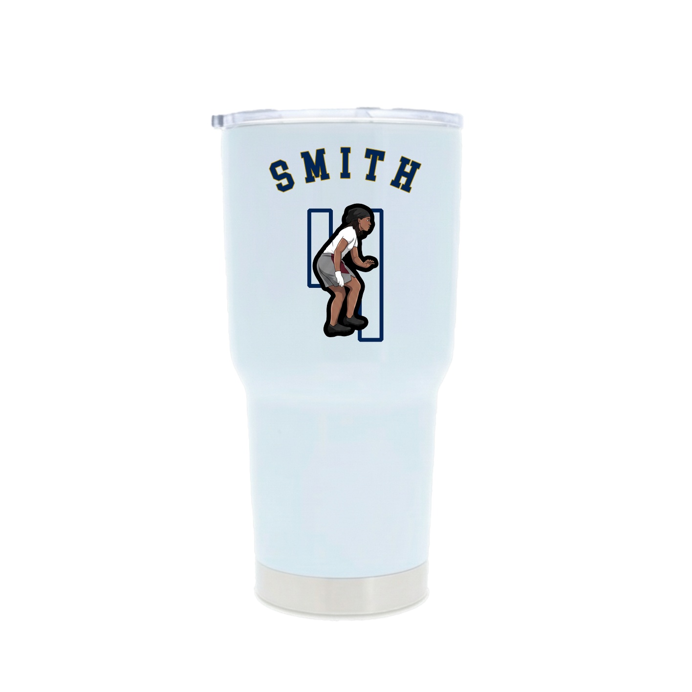30oz Stainless Steel Tumbler — Shirsey Arch in White