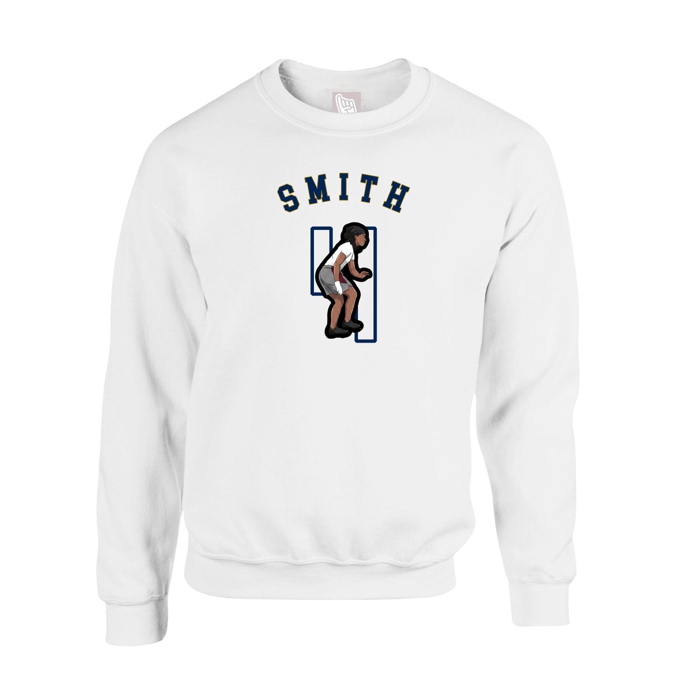 Fleece Crew — Shirsey Arch in White