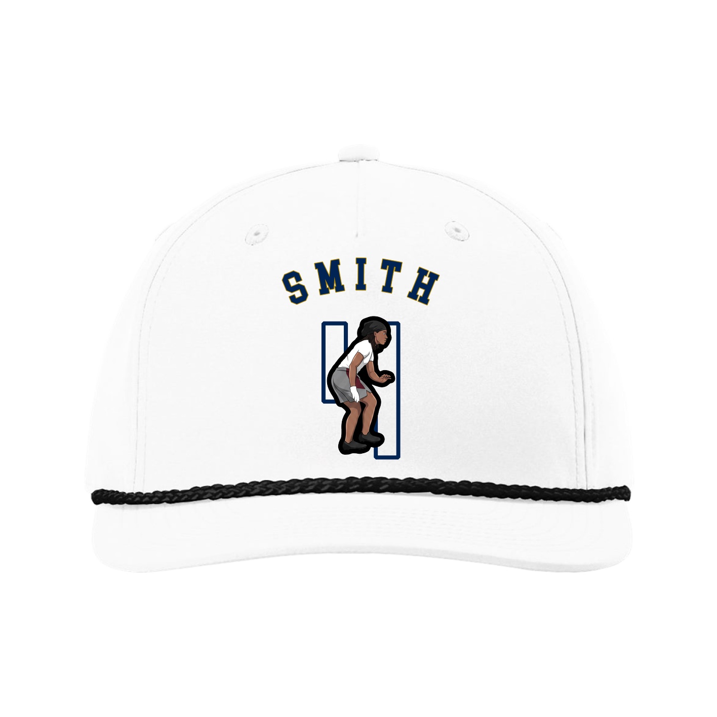 Five-Panel Classic Rope Cap — Shirsey Arch in White