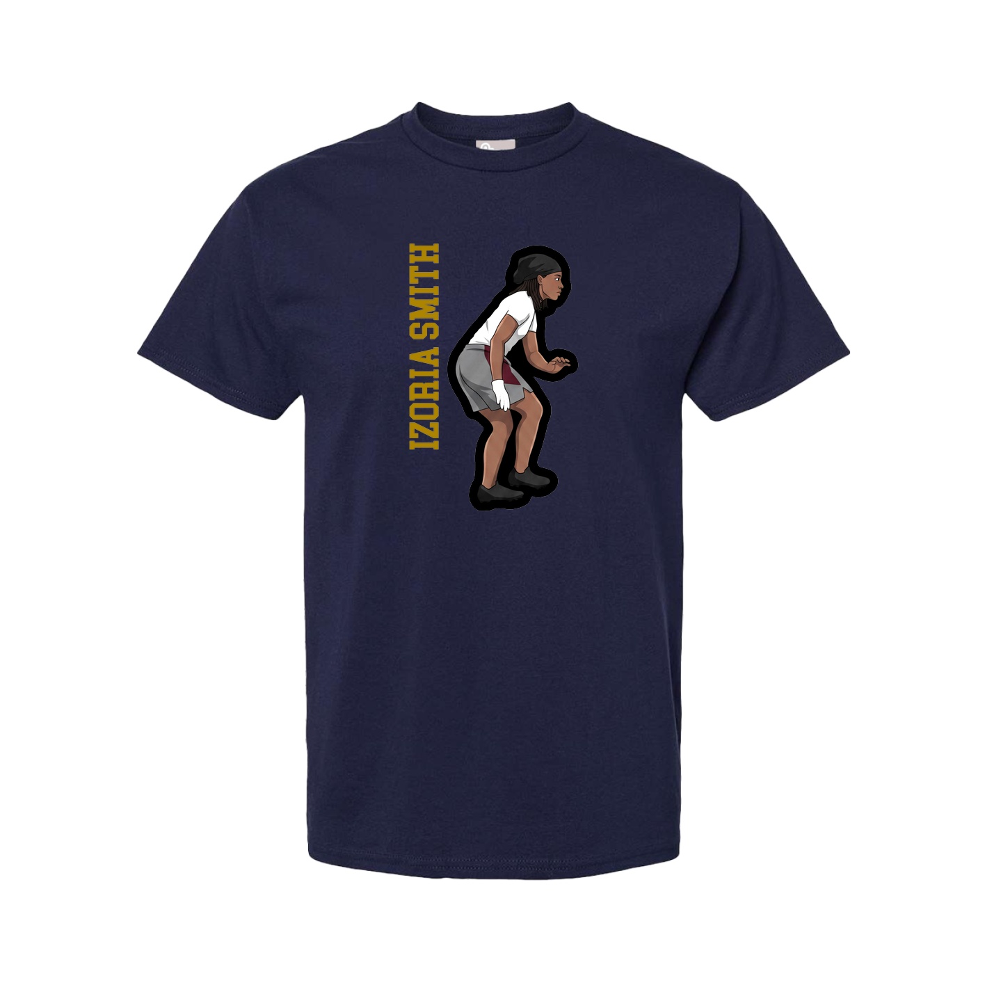 Tee — Name Vertical in Navy
