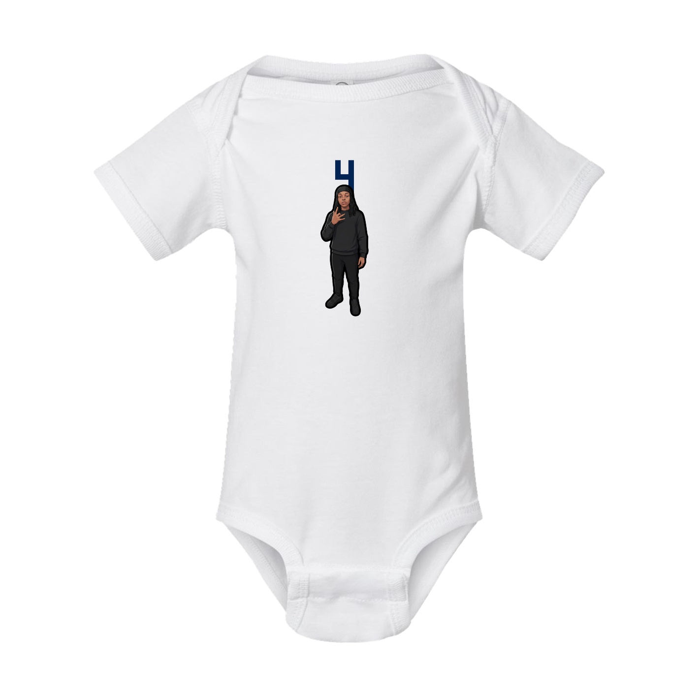 Baby Onesie — Number Top in White