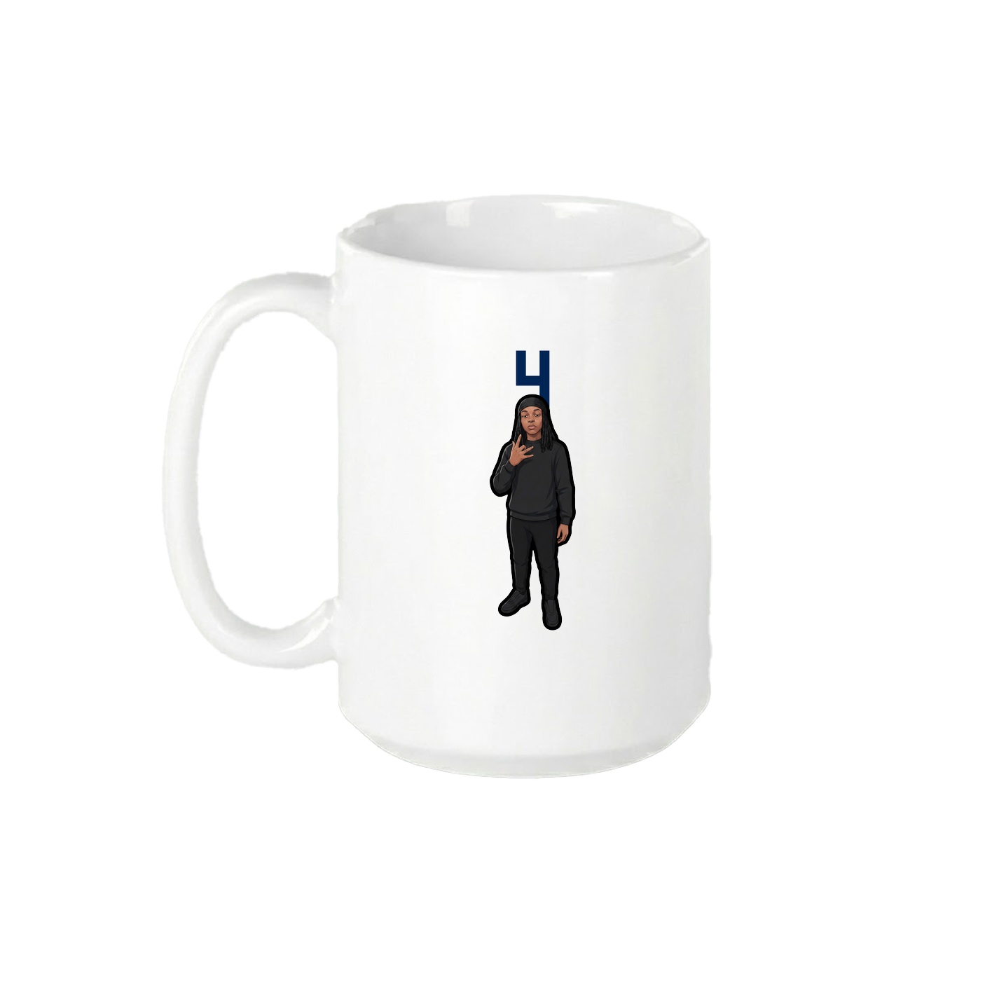 15oz Coffee Mug — Number Top in White