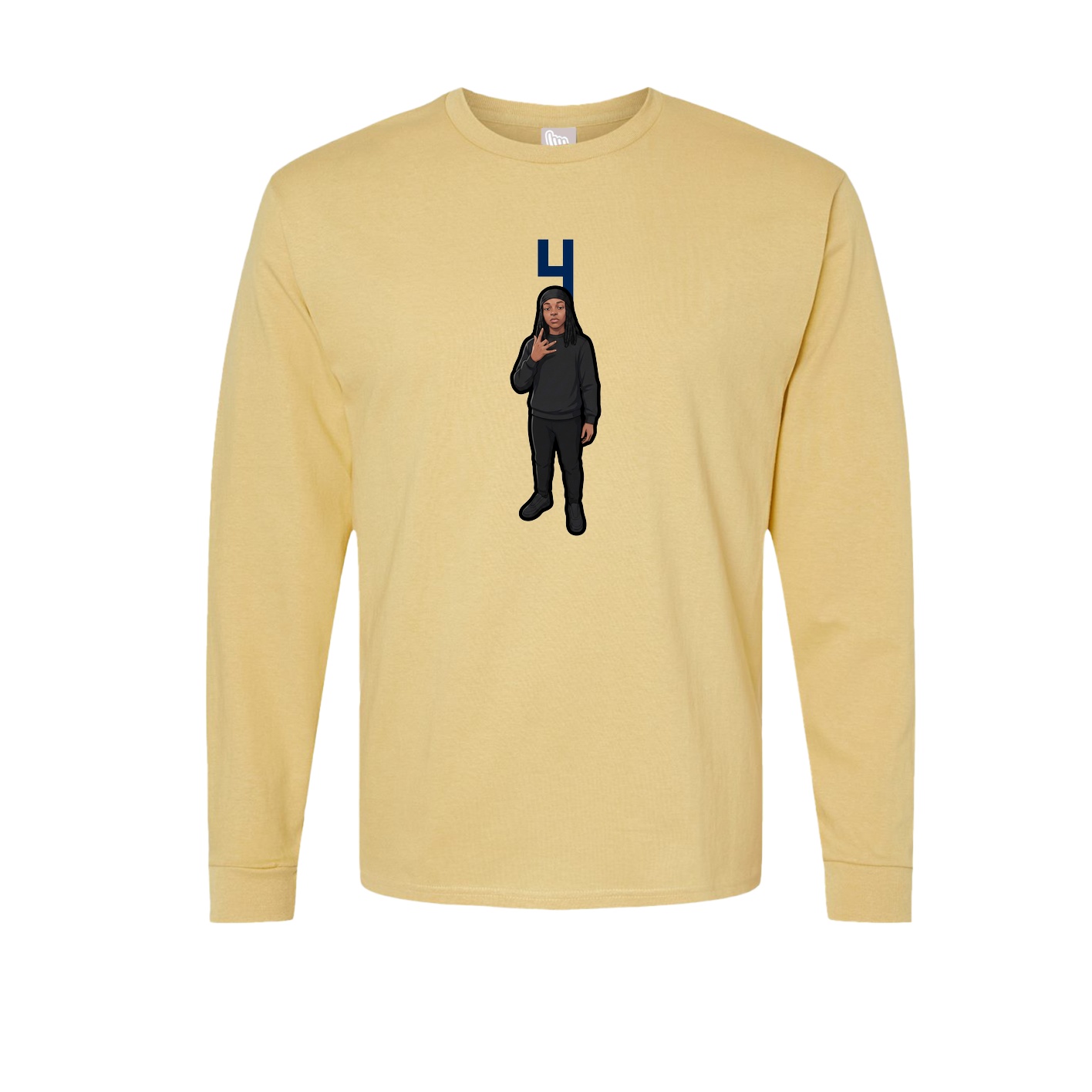 Long Sleeve Tee — Number Top in Vegas Gold
