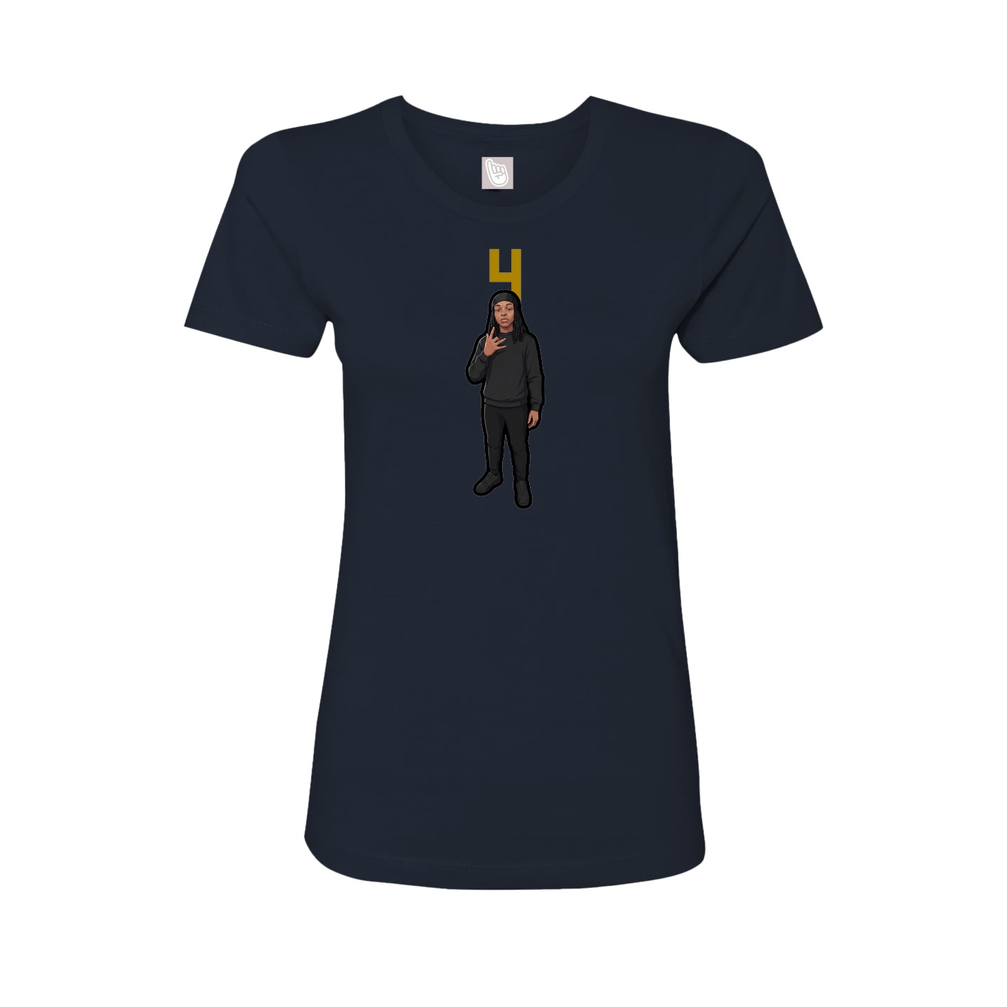 Womens Tee — Number Top in Navy