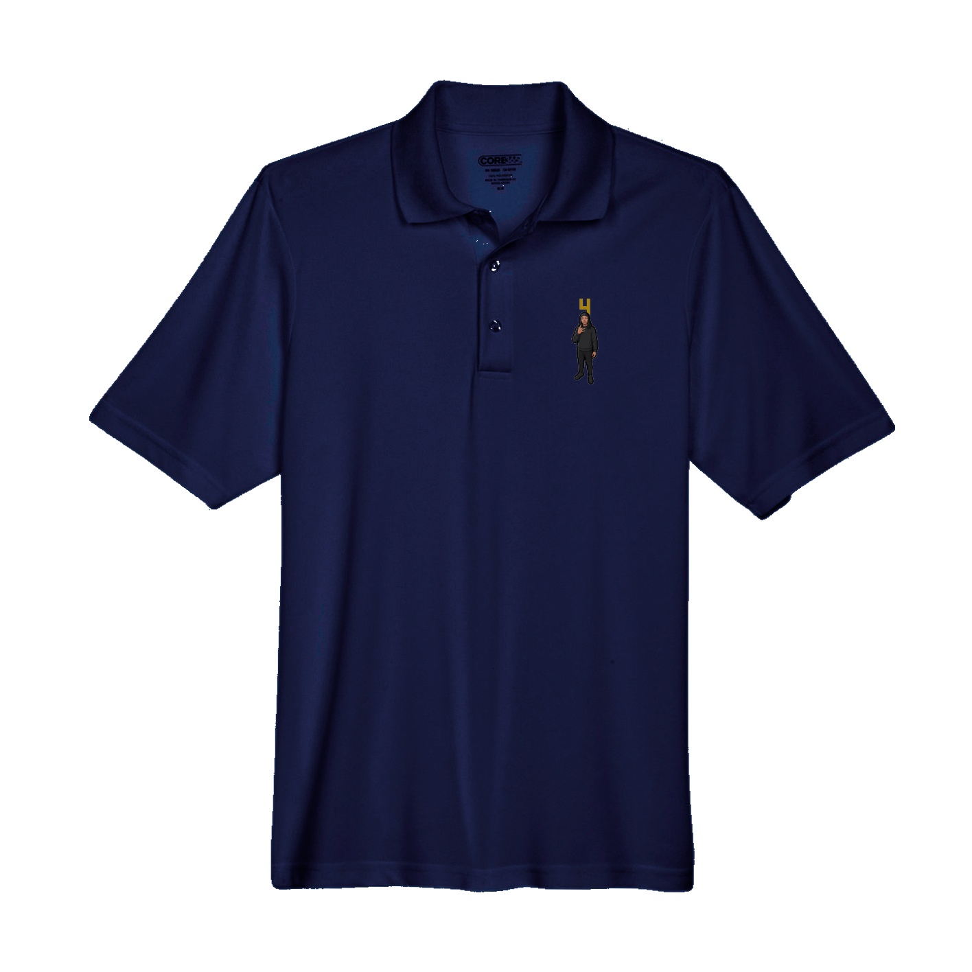 Performance Polo — Number Top in Navy