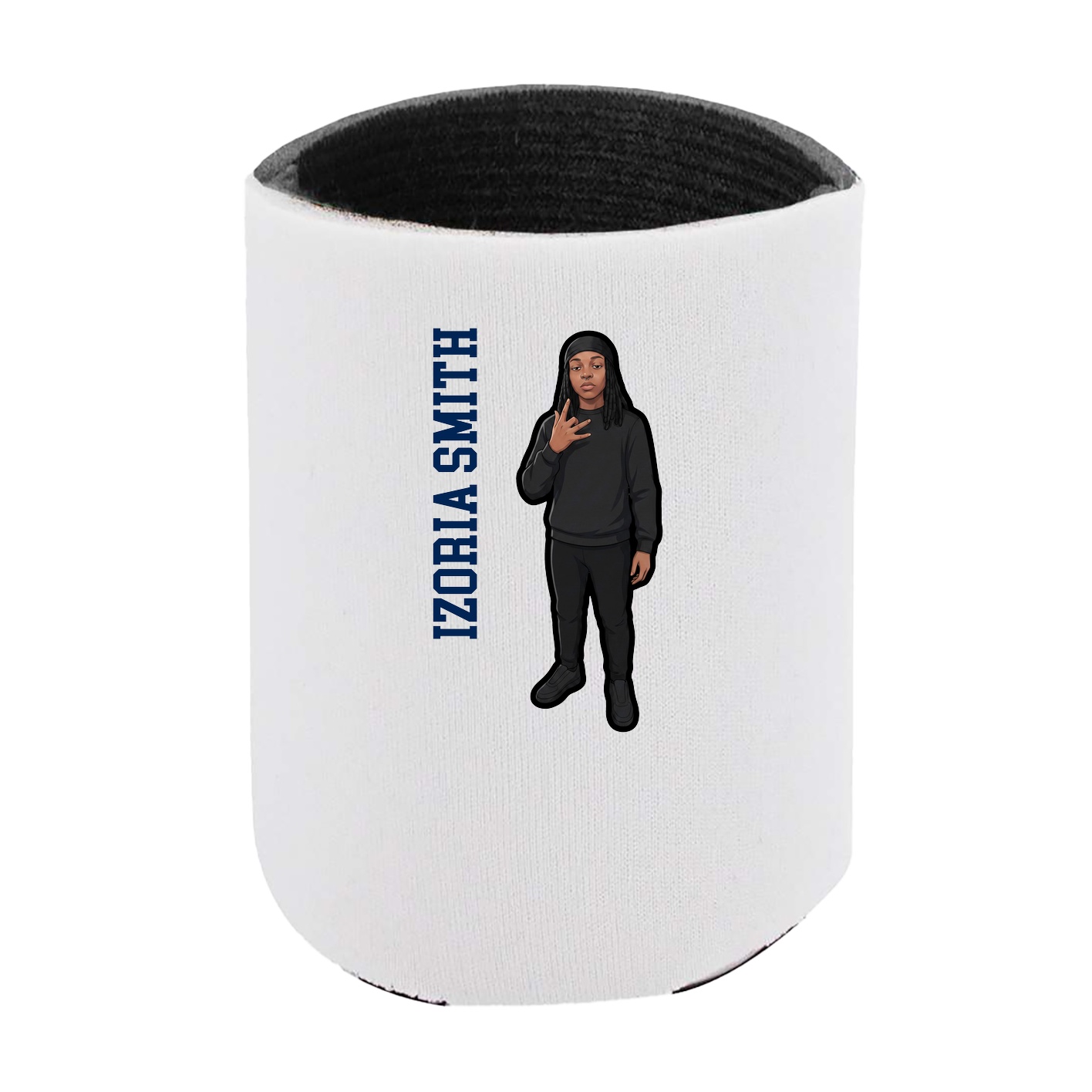 Can Holder — Name Vertical in White