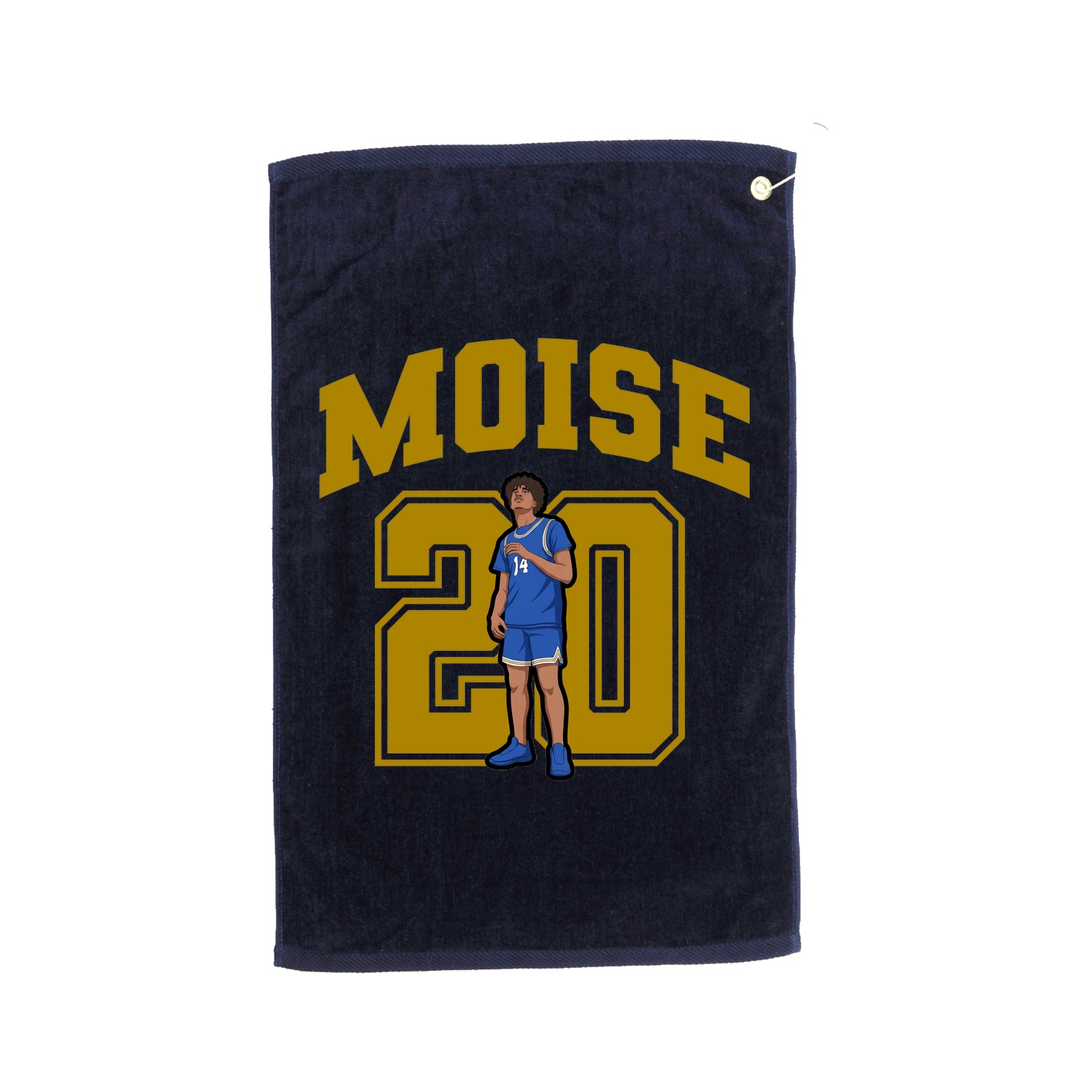 Golf Towel — Number in Navy