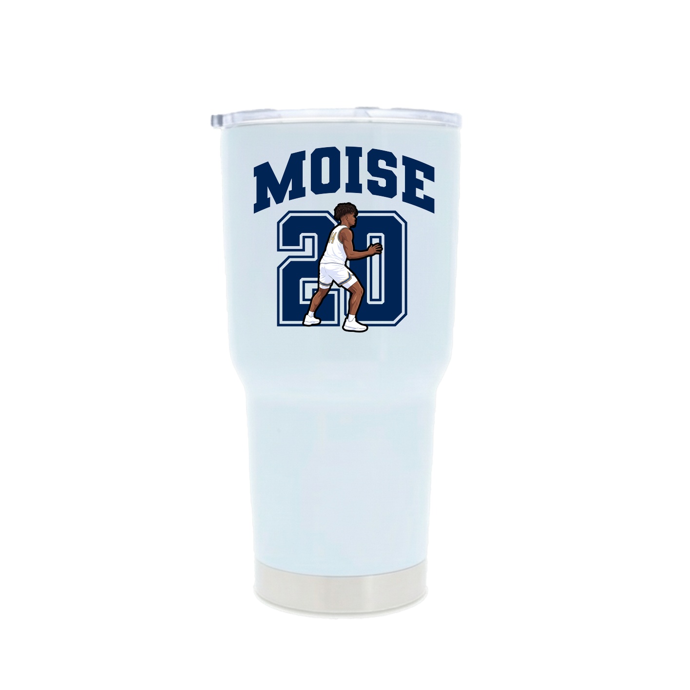 30oz Stainless Steel Tumbler — Number in White
