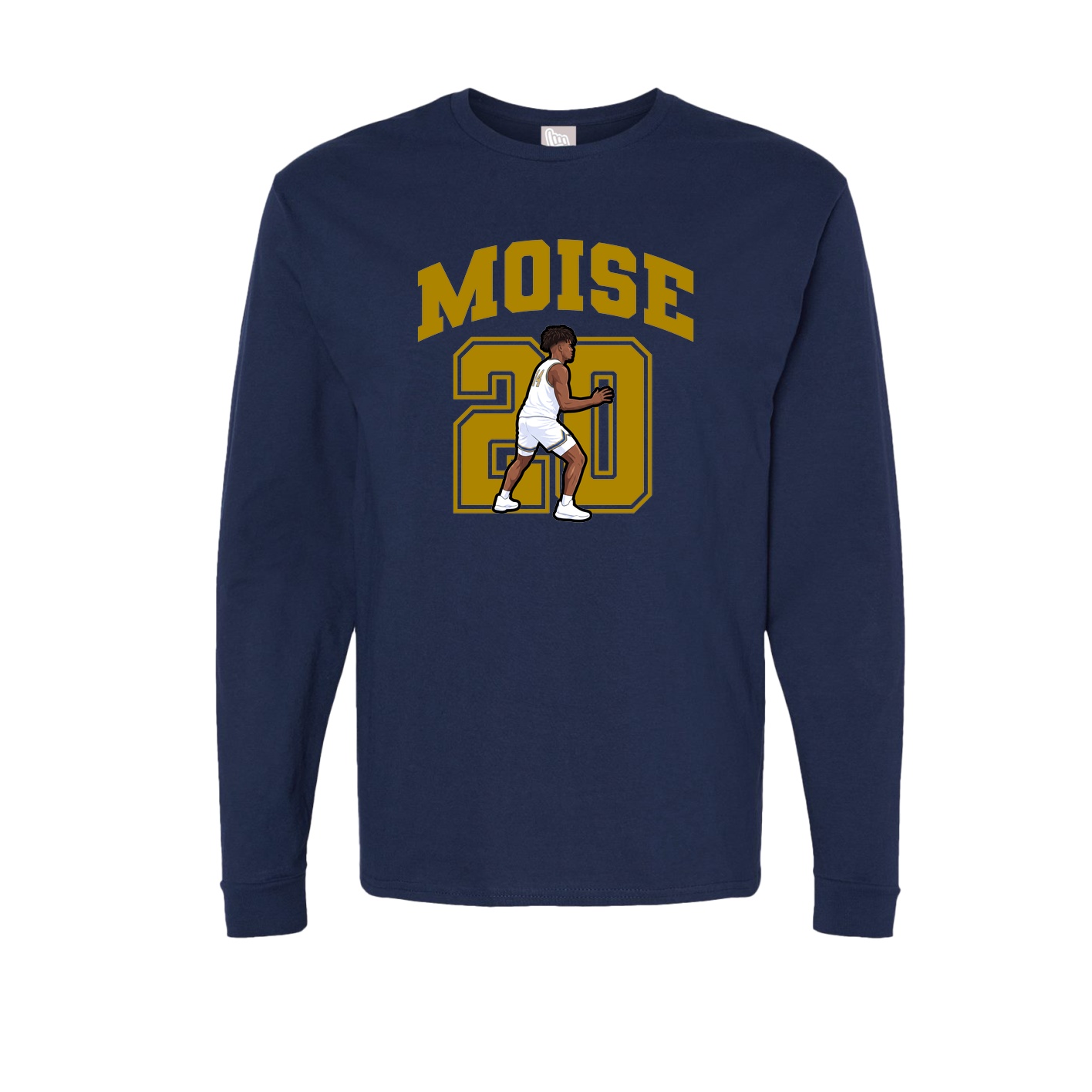 Long Sleeve Tee — Number in Navy
