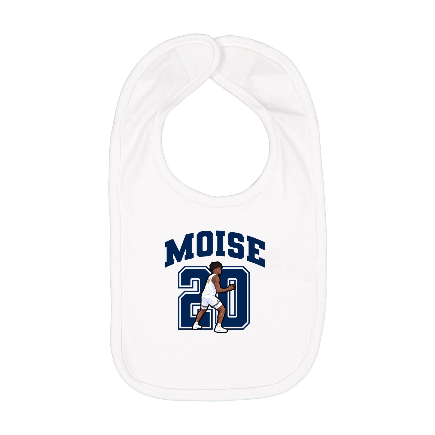 Infant Bib — Number in White