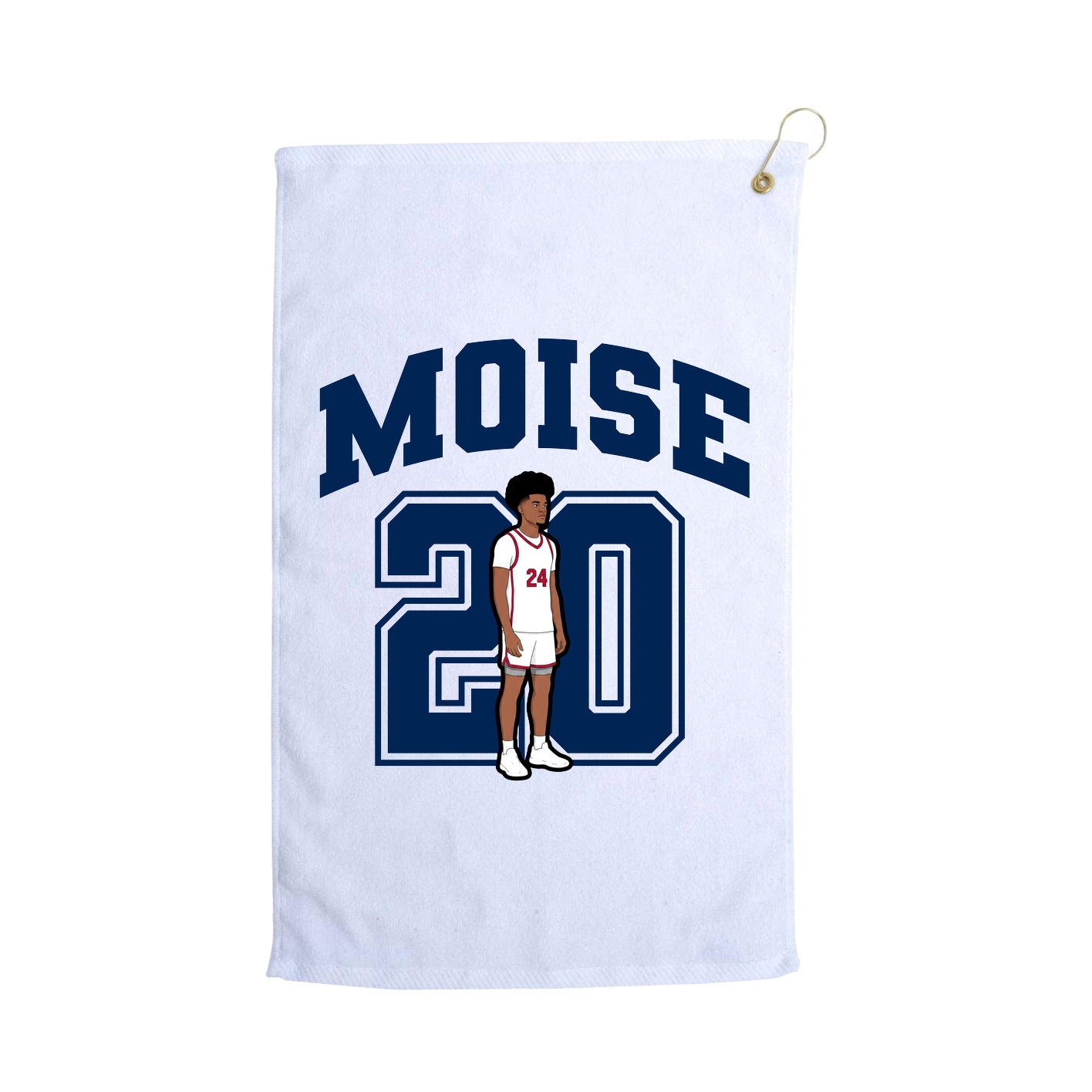 Golf Towel — Number in White