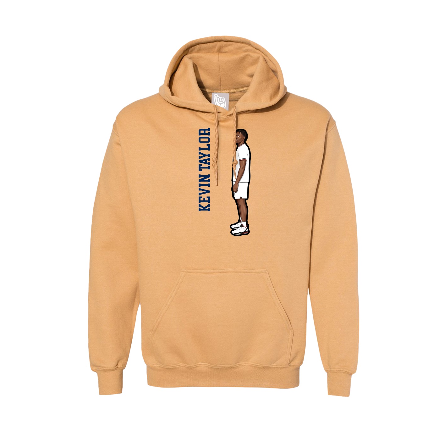 Hoodie — Name Vertical in Vegas Gold