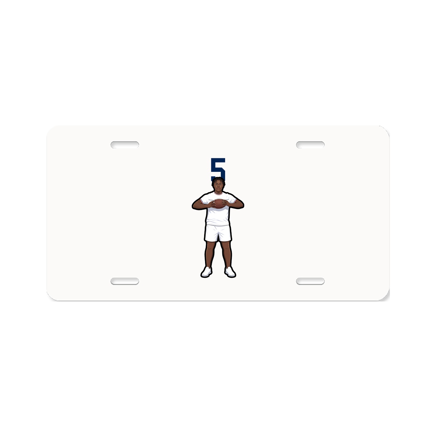 License Plate — Number Top in Classic