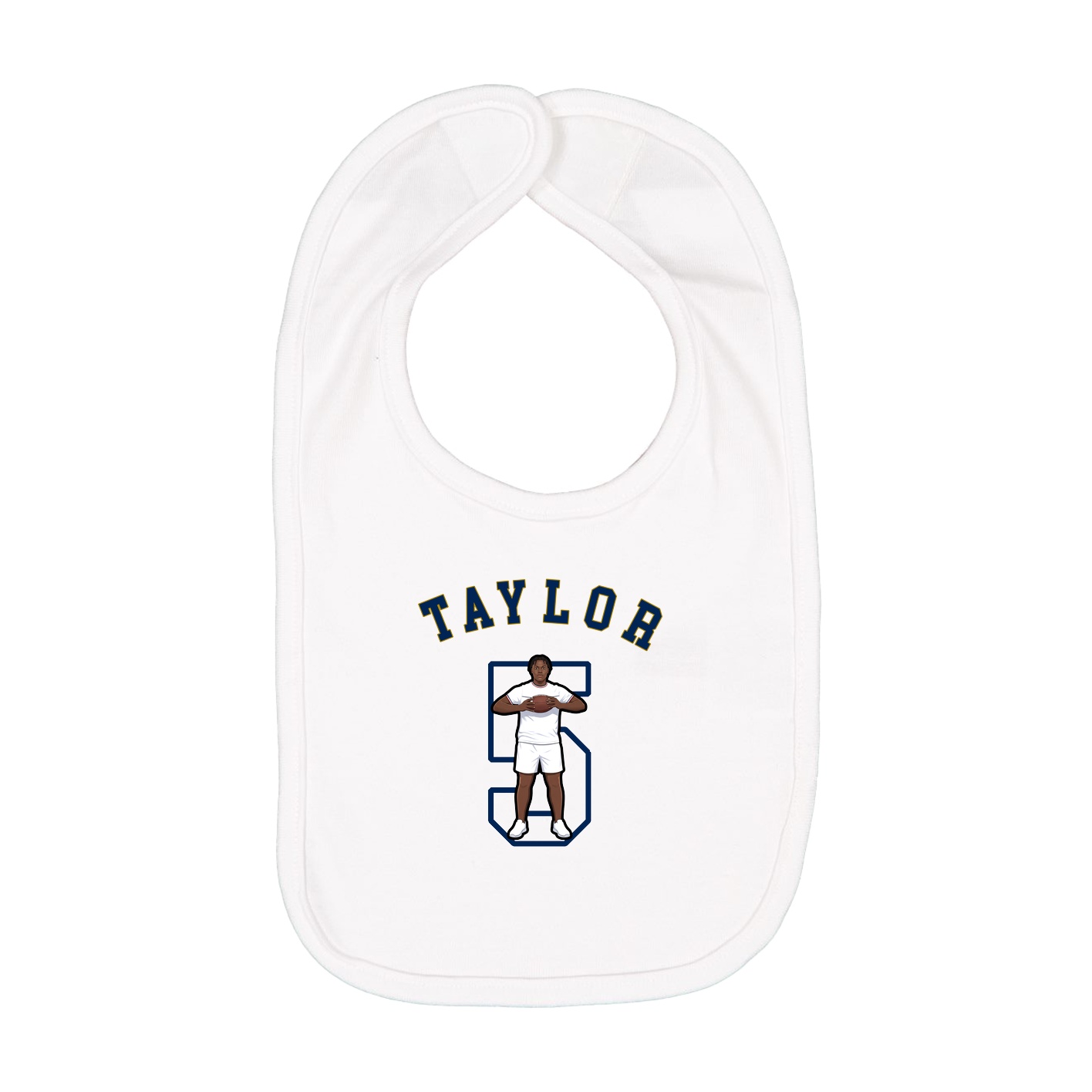 Infant Bib — Shirsey Arch in White