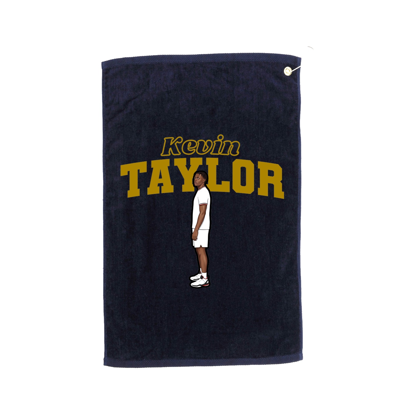 Golf Towel — Name Arch in Navy