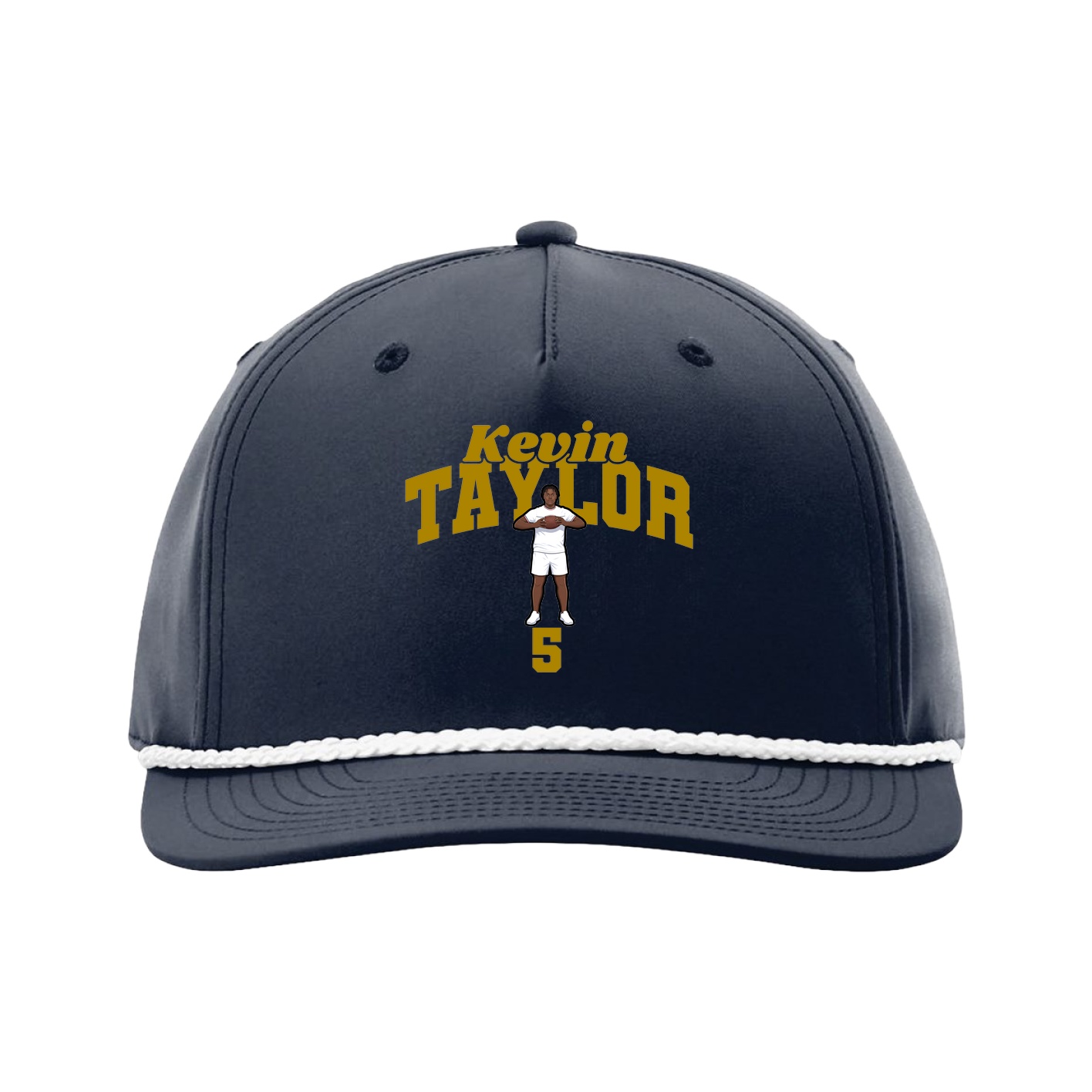 Five-Panel Classic Rope Cap — Signature Arch in Navy