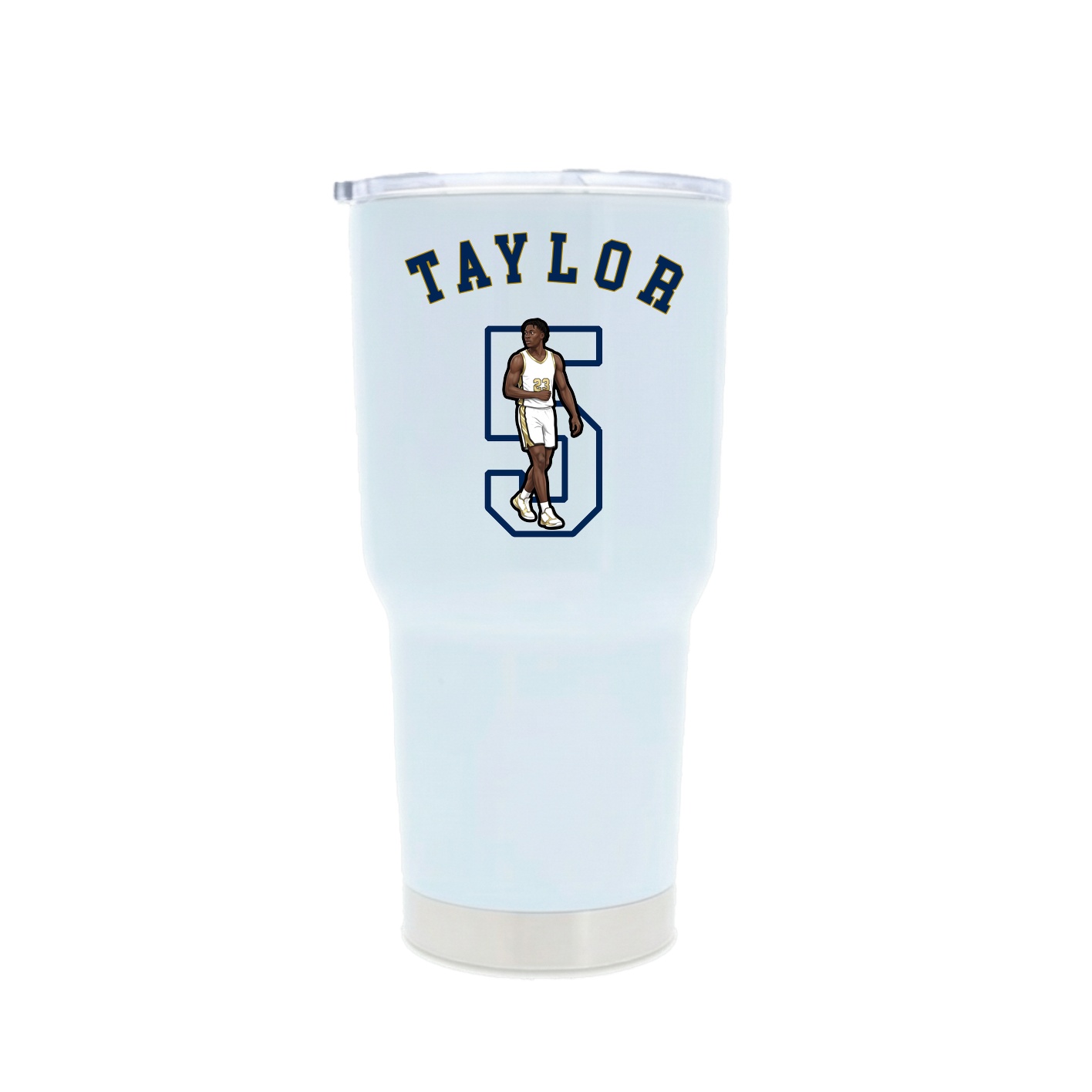 30oz Stainless Steel Tumbler — Shirsey Arch in White