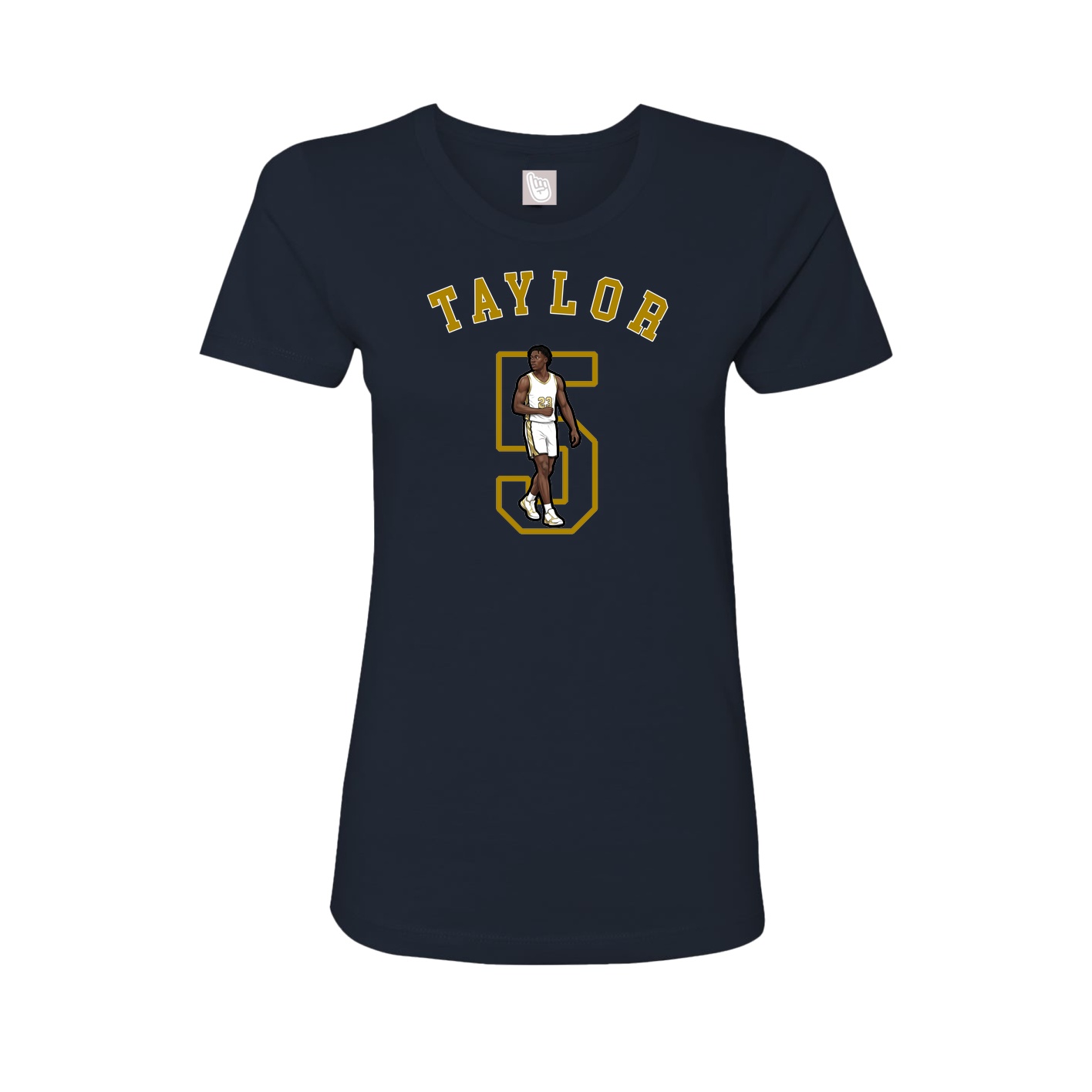 Fitted Women's Tee — Shirsey Arch in Navy