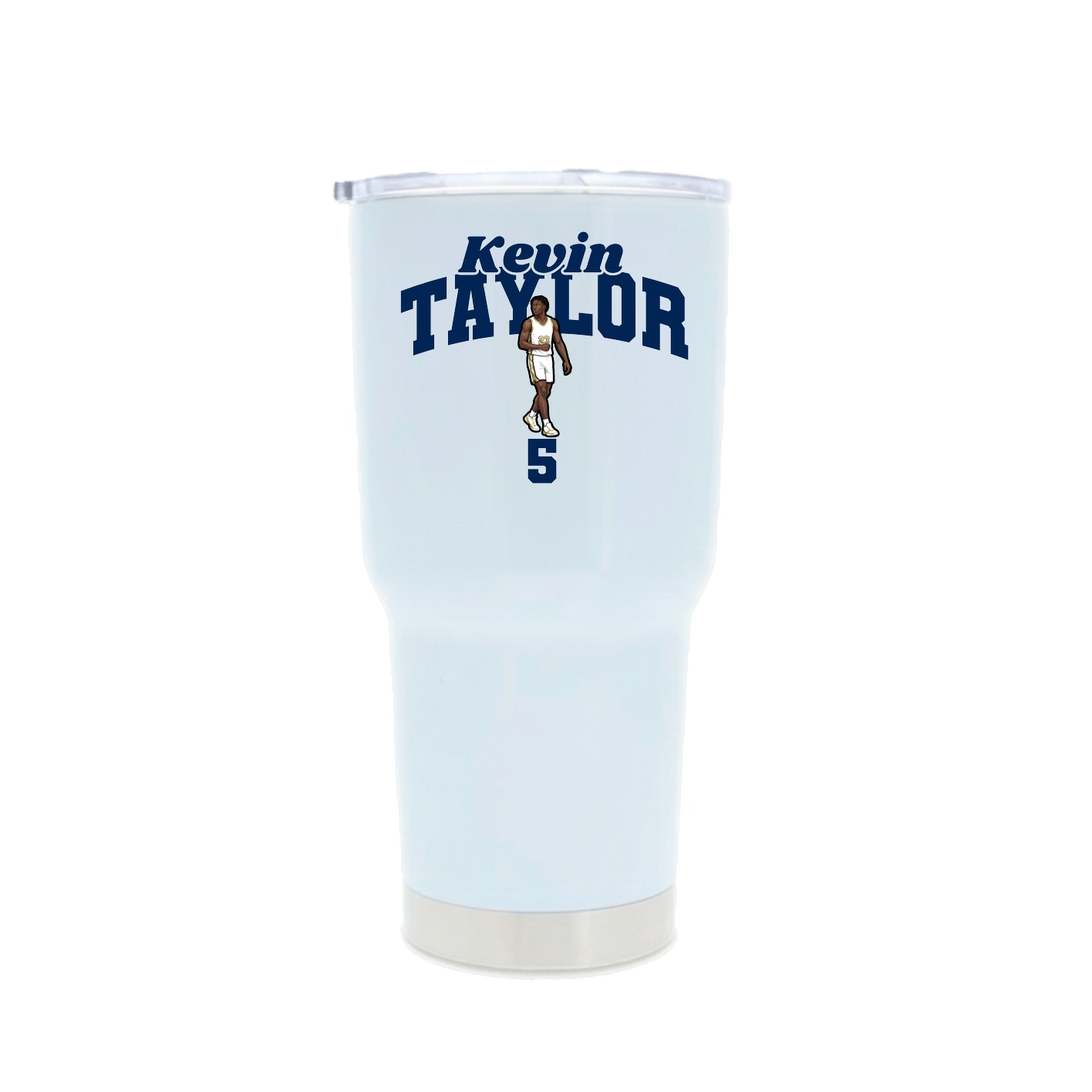 30oz Stainless Steel Tumbler — Signature Arch in White