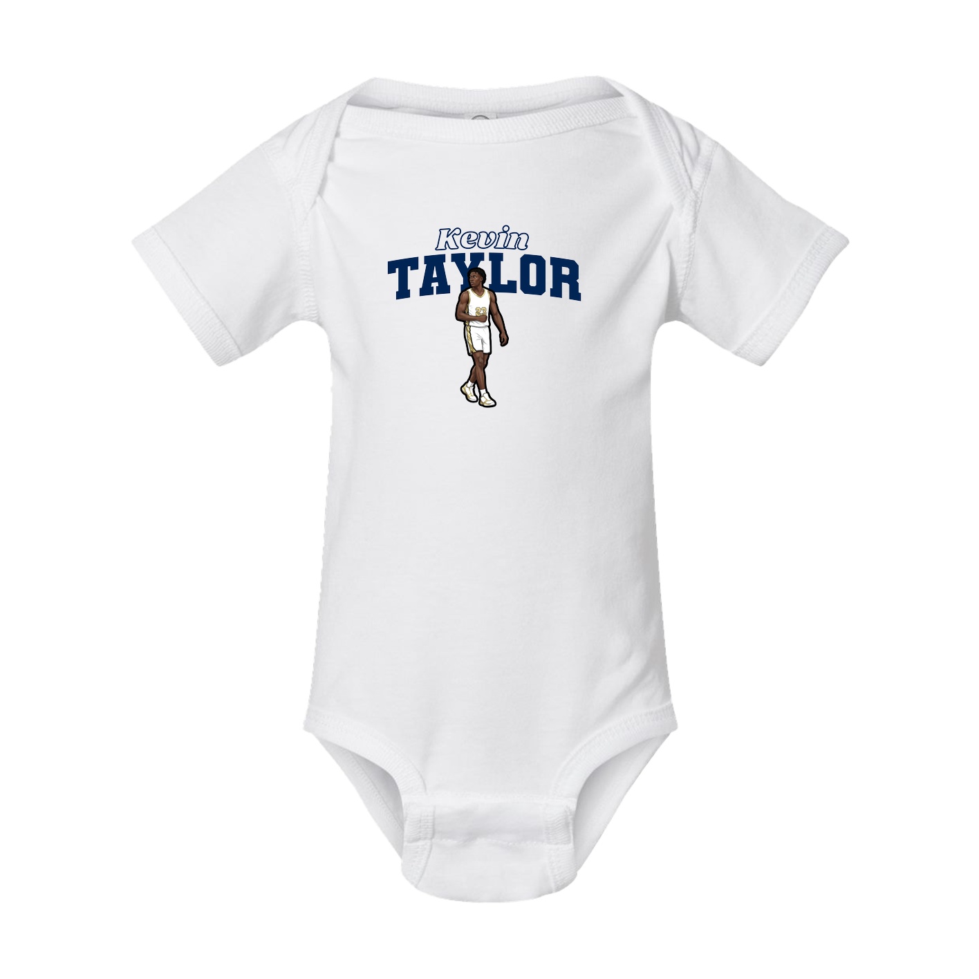 Baby Onesie — Name Arch in White