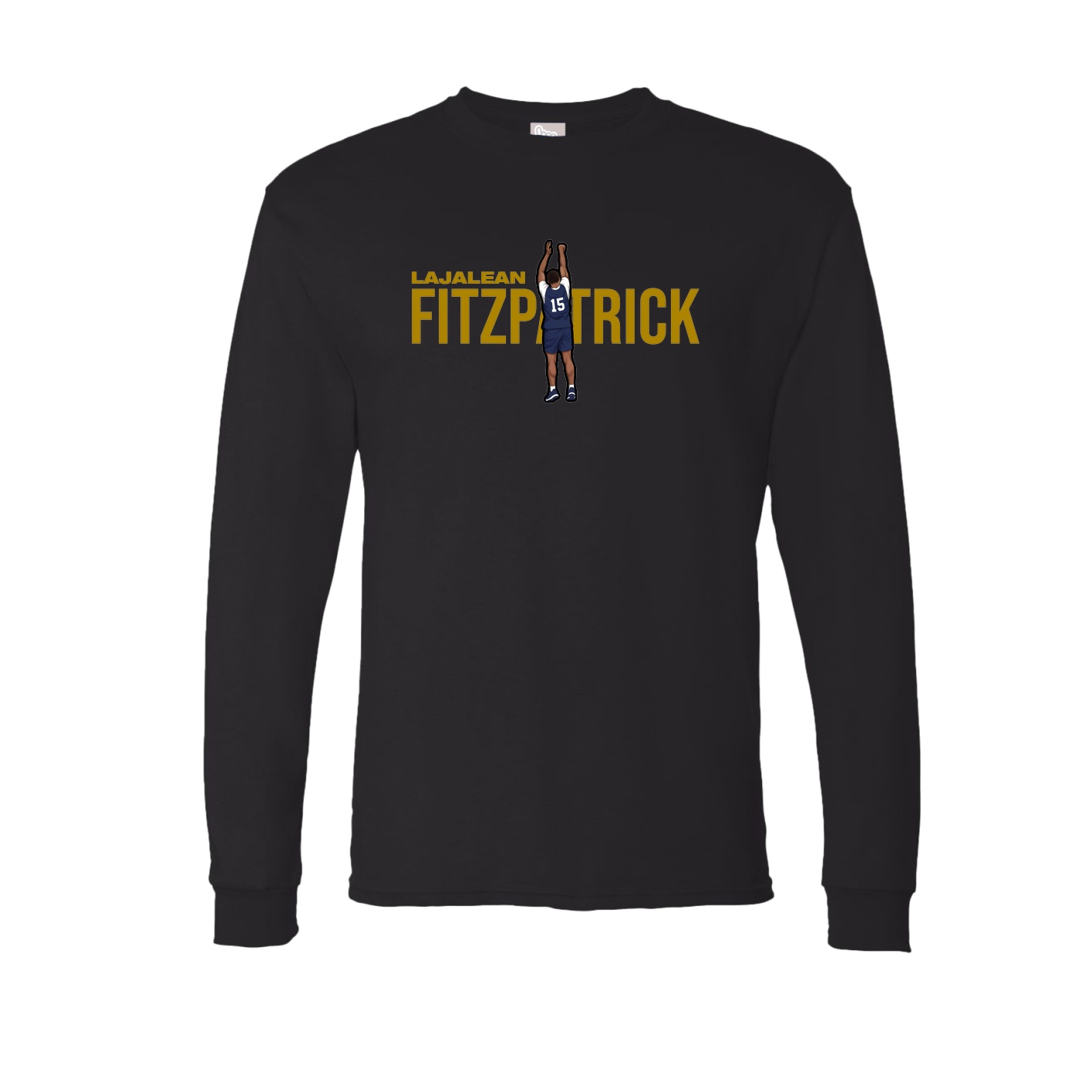 Long Sleeve Tee — Player Name in Black